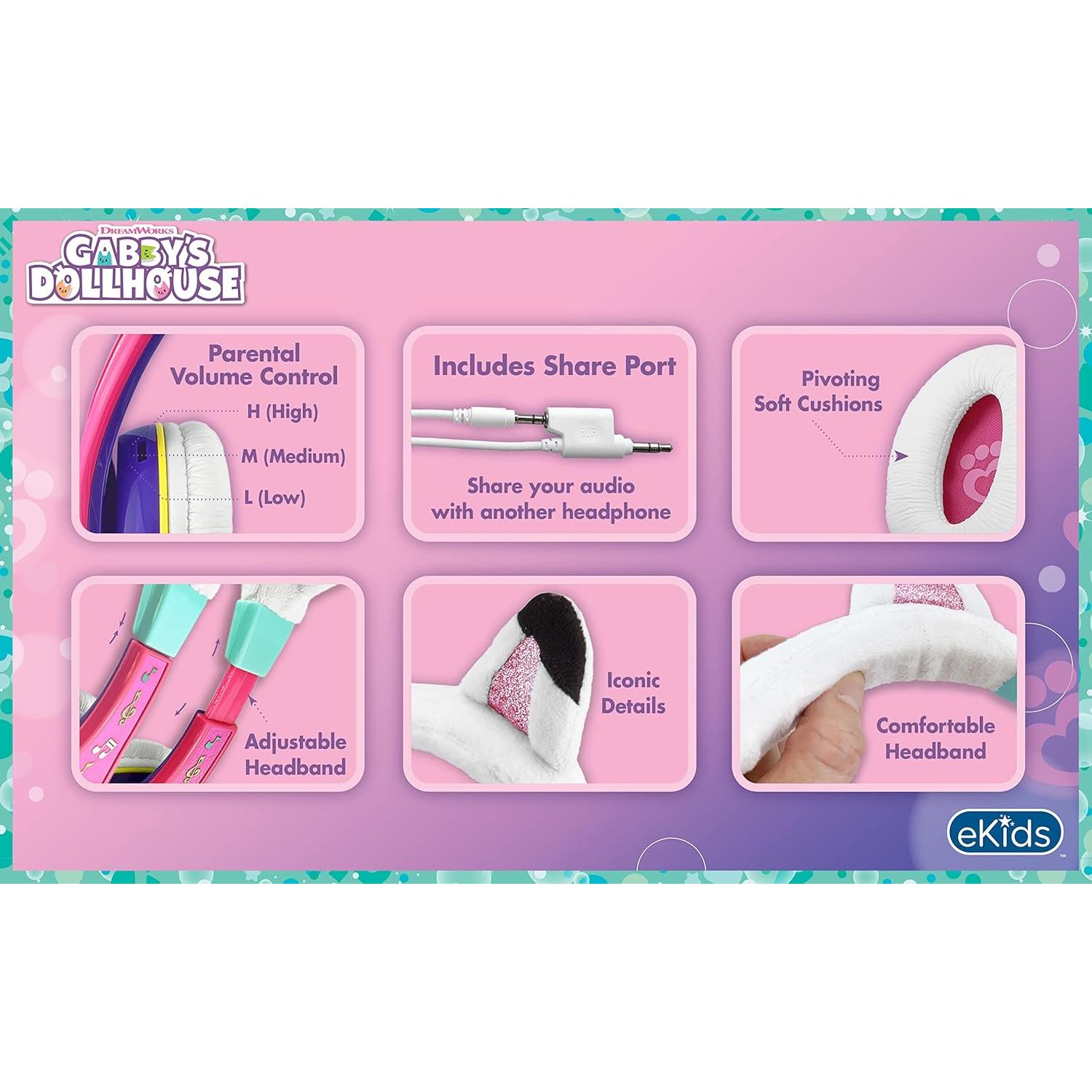 Auriculares Gabby's Dollhouse para Niños con Cable 3.5mm