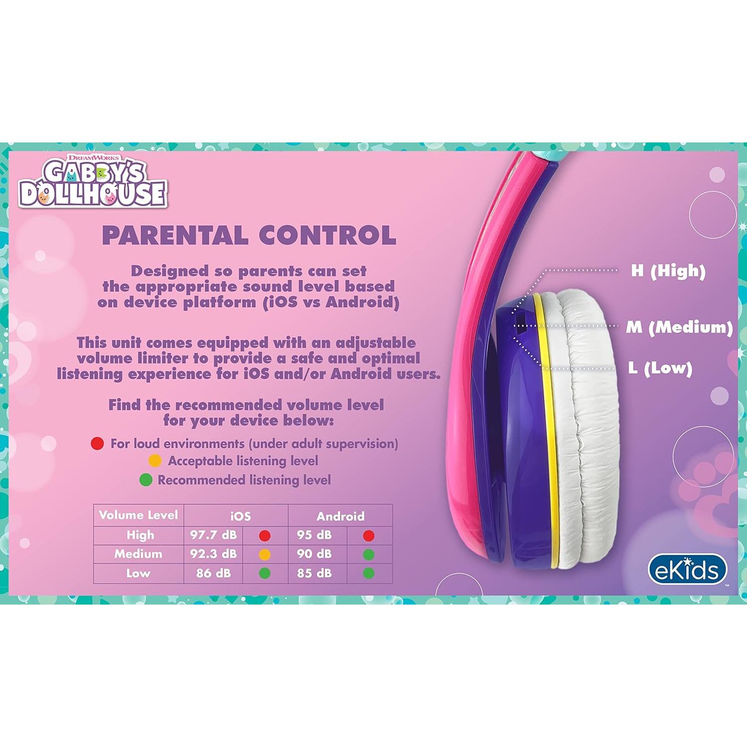 Auriculares Gabby's Dollhouse para Niños con Cable 3.5mm