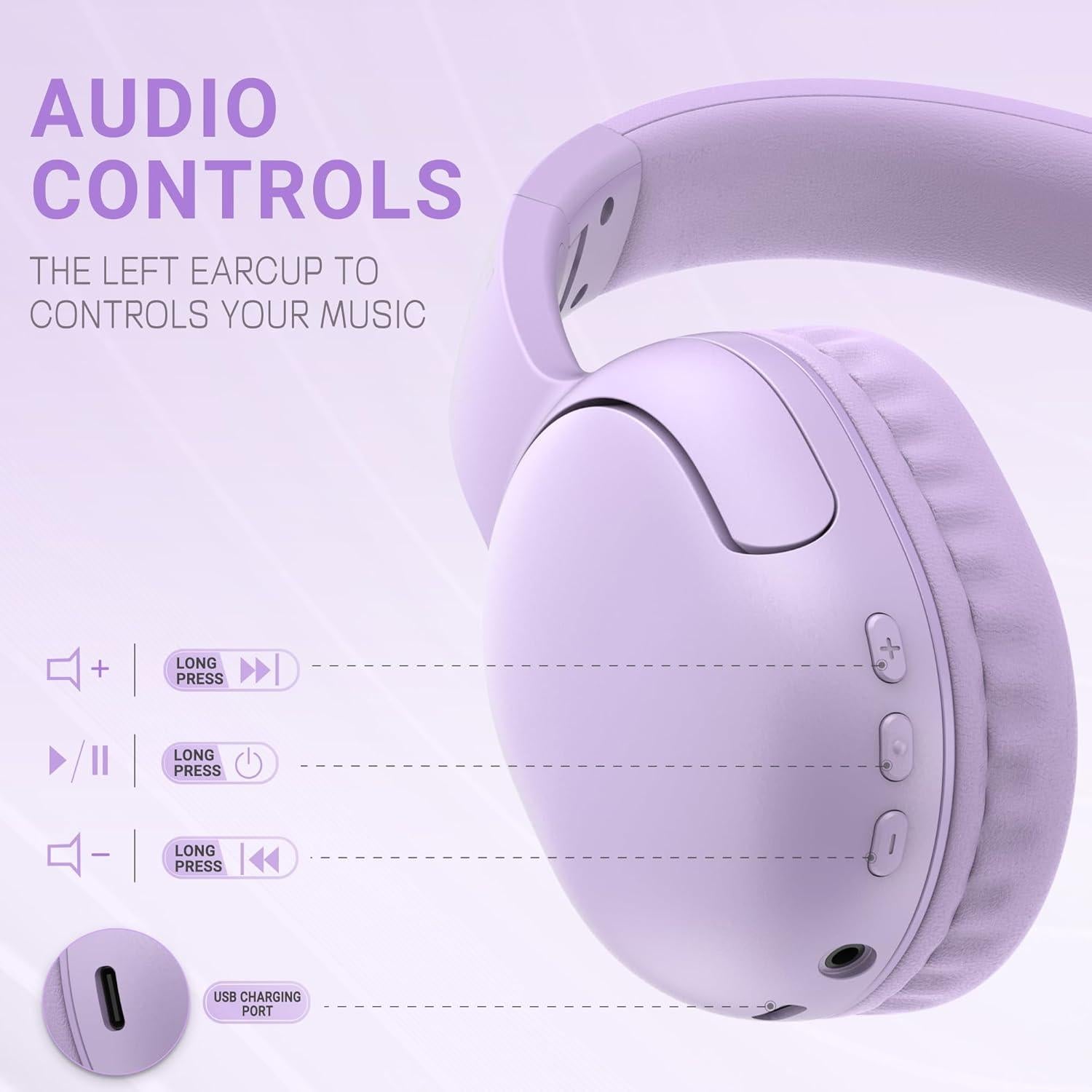 Auriculares Inalámbricos LORELEI B-E5 para Niños Púrpura