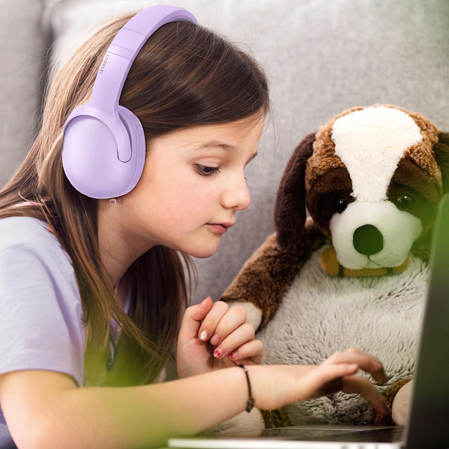 Auriculares Inalámbricos LORELEI B-E5 para Niños Púrpura