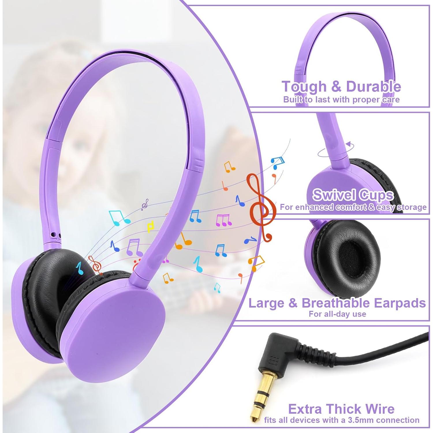 Auriculares con Cable LOVE·FEEL para Niños - Paquete de 12 Colores