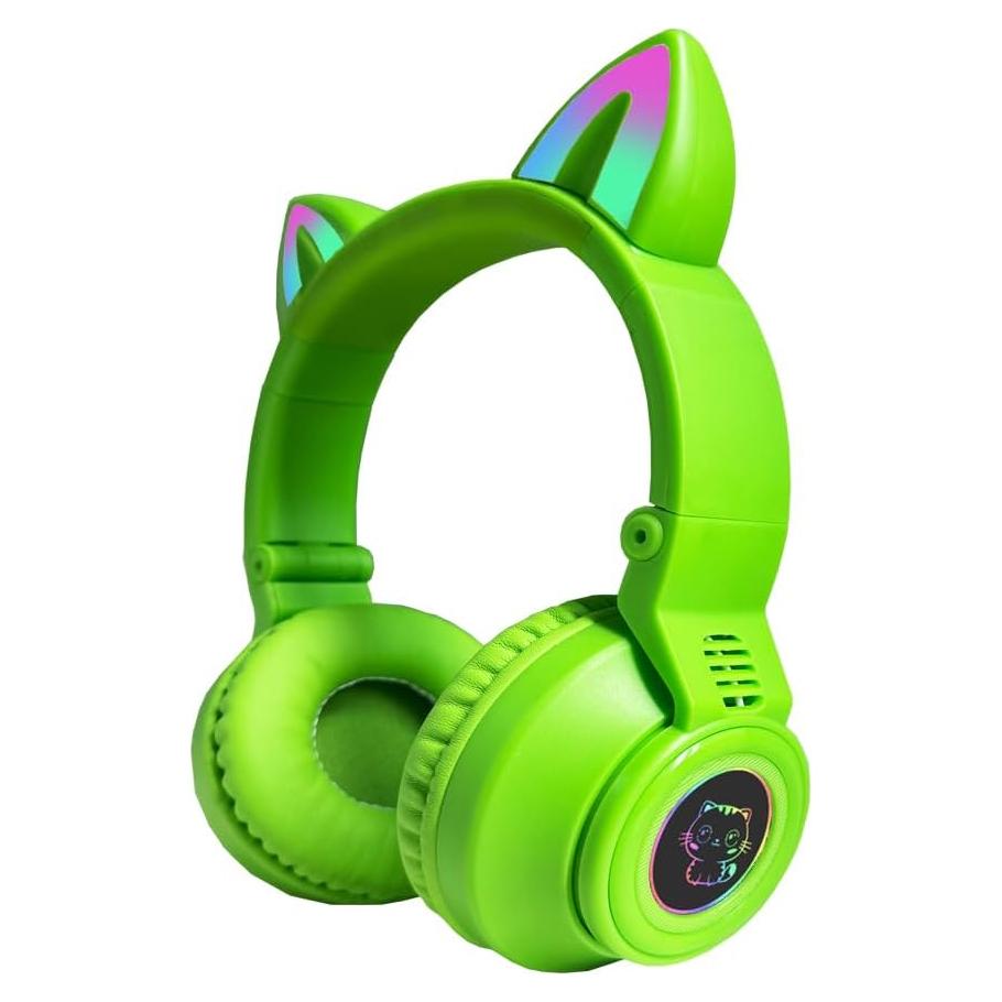 Auriculares Bluetooth Lavifree US-STN26 Niños Verde con Luz LED