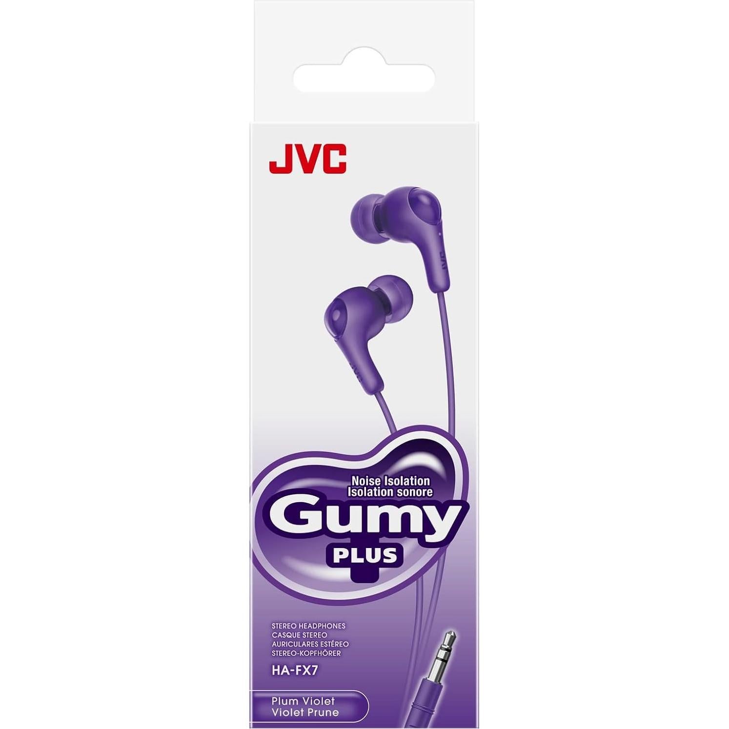Auriculares In Ear JVC Gumy HAFX7V Púrpura, Sonido Potente