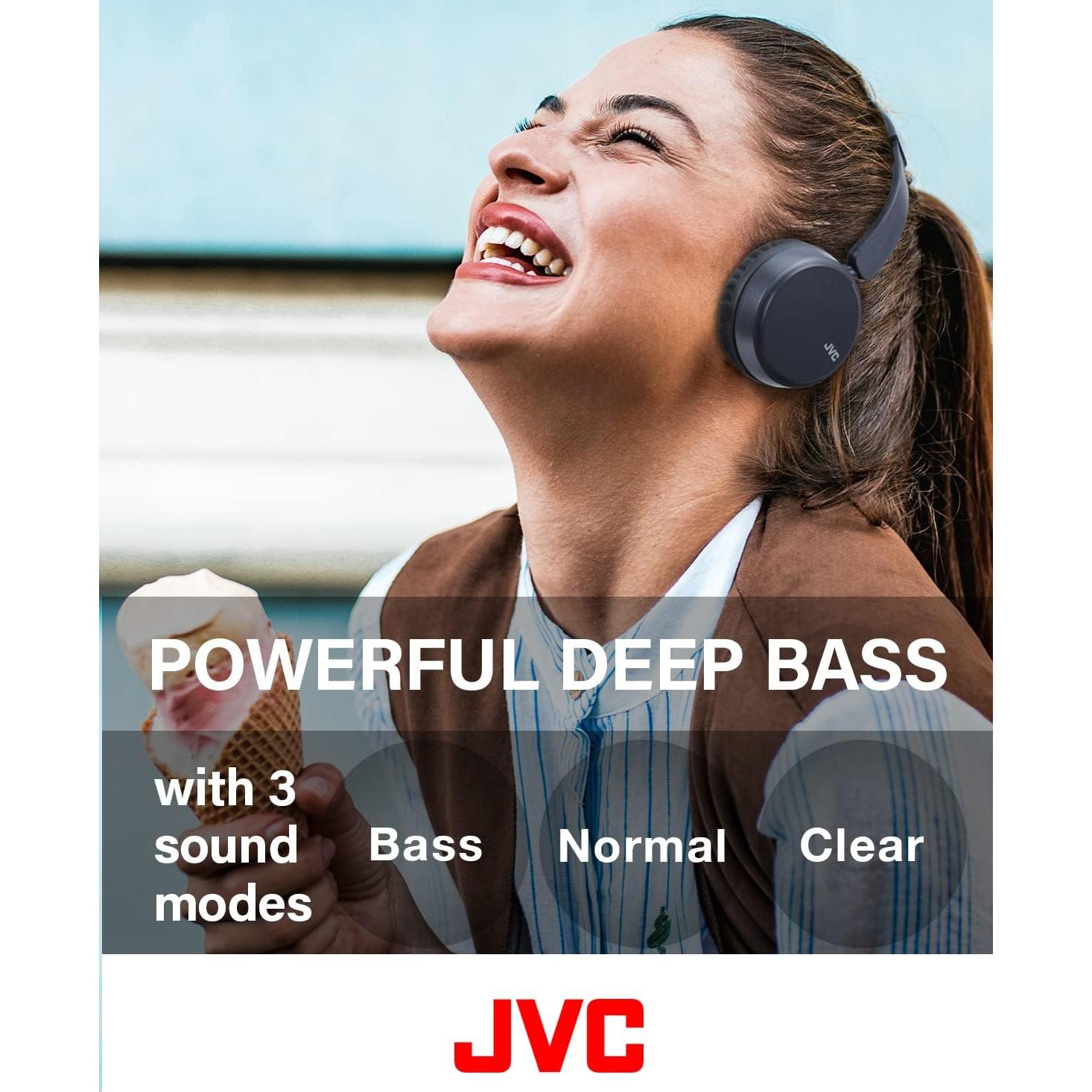 Auriculares Inalámbricos JVC HAS36W, Bluetooth 5.2, 35h Batería, Azul