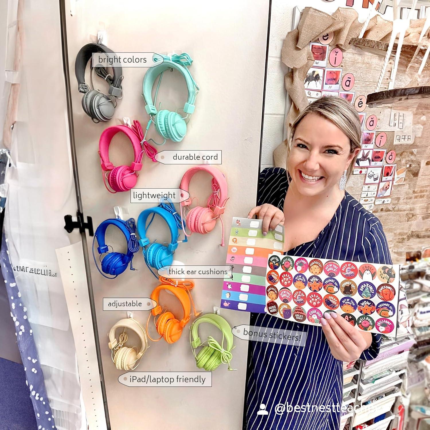 Auriculares AILIHEN para Niños - Paquete de 15 On-Ear con Micrófono