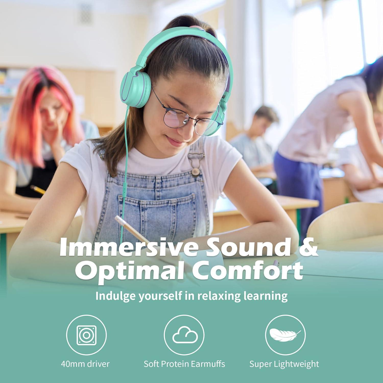 Auriculares AILIHEN para Niños - Paquete de 15 On-Ear con Micrófono