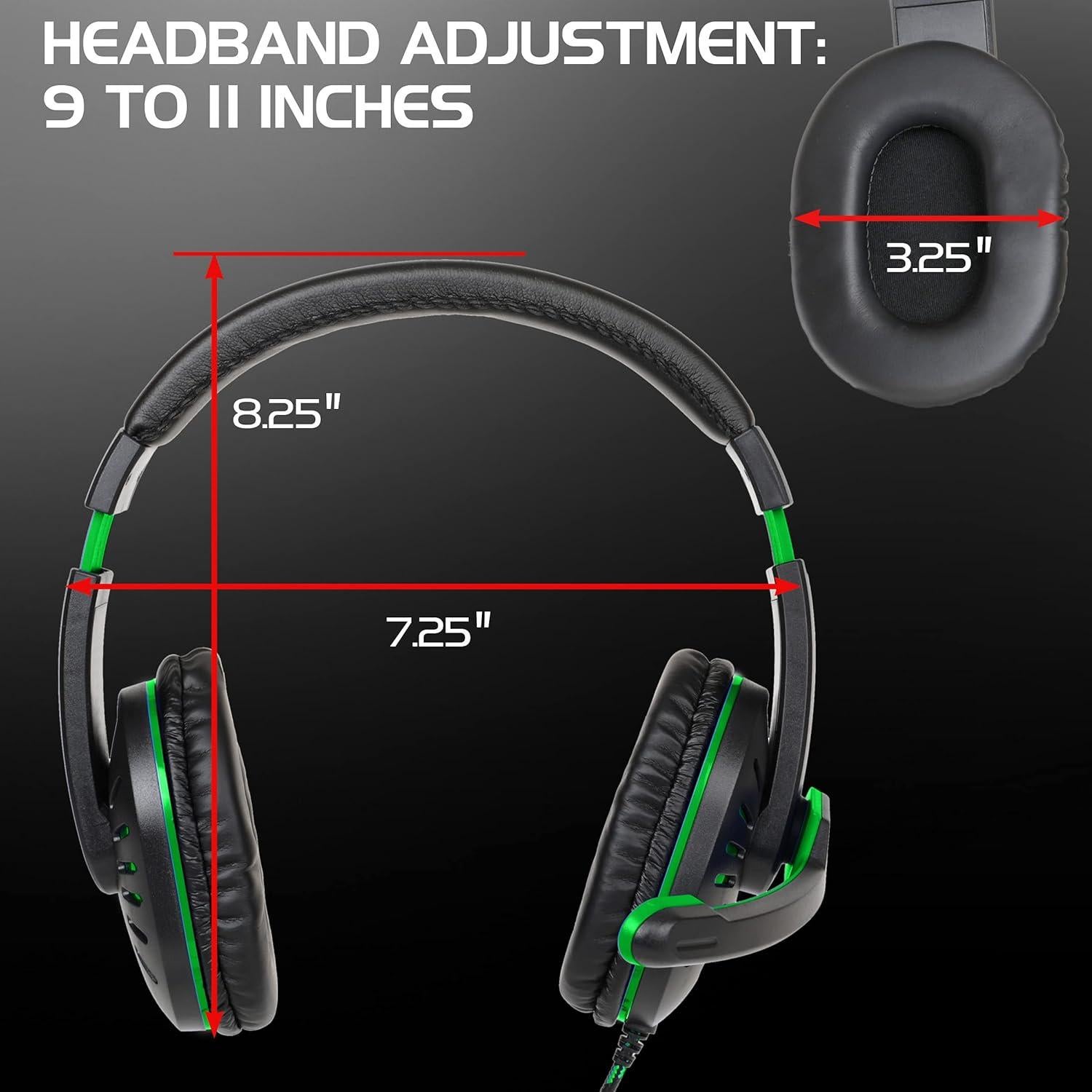 Auriculares Gaming ENHANCE GX-H5 Verde con Micrófono 3.5mm