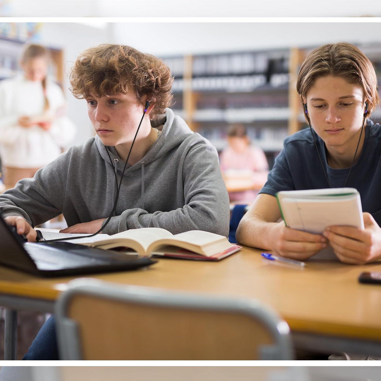Auriculares con Cable Kanayu WAE1925 Morados 100 Piezas para Estudiantes