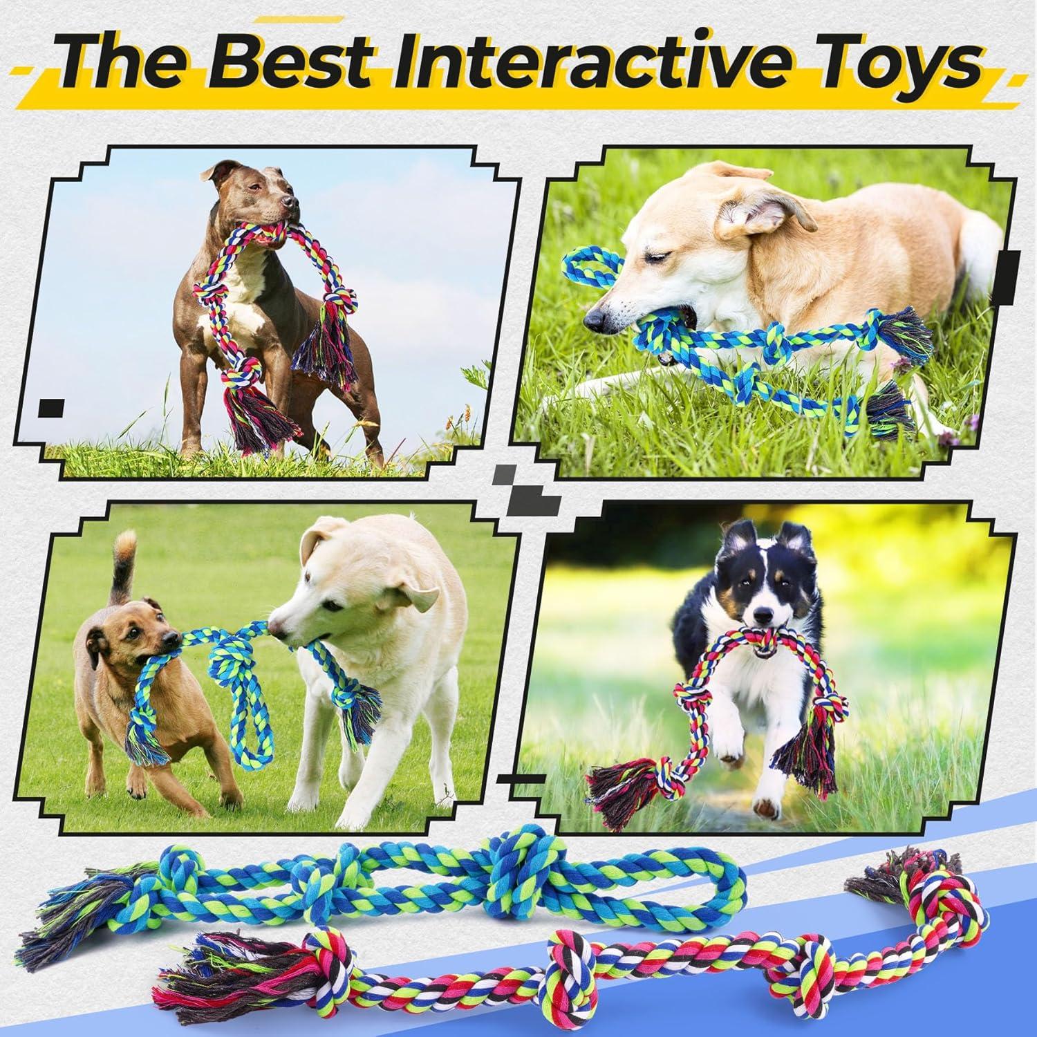 Juguetes de Cuerda para Perros Eefitoys 5 en 1 Resistentes