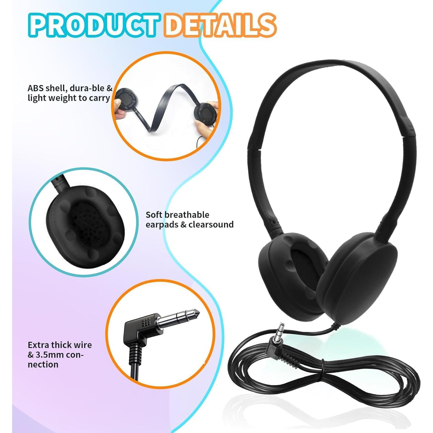 Auriculares con Cable ZHENWAY 002 para Niños - Paquete de 16