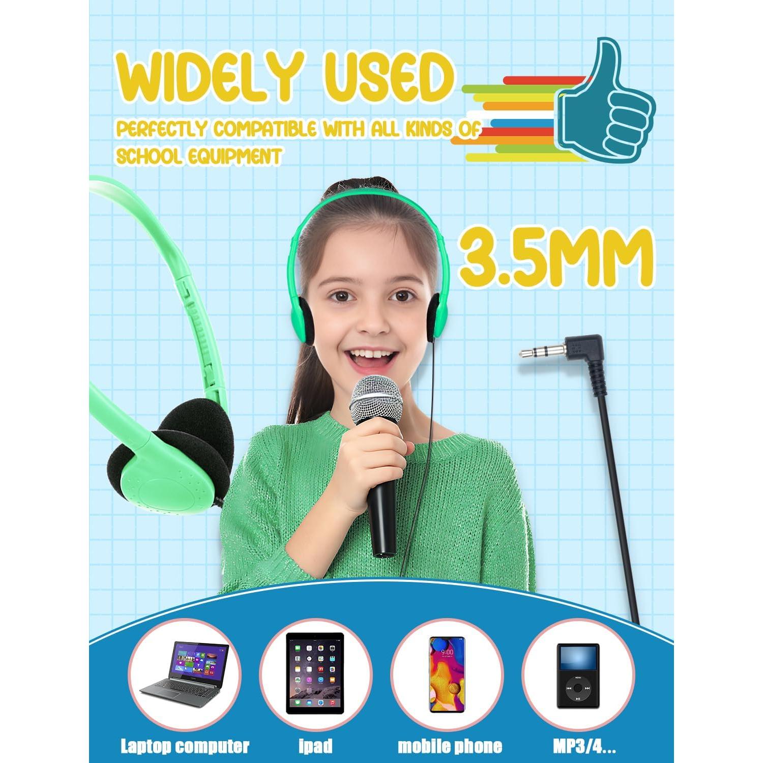 Paquete de 10 Auriculares para Niños ZNXZXP con Conector 3.5mm