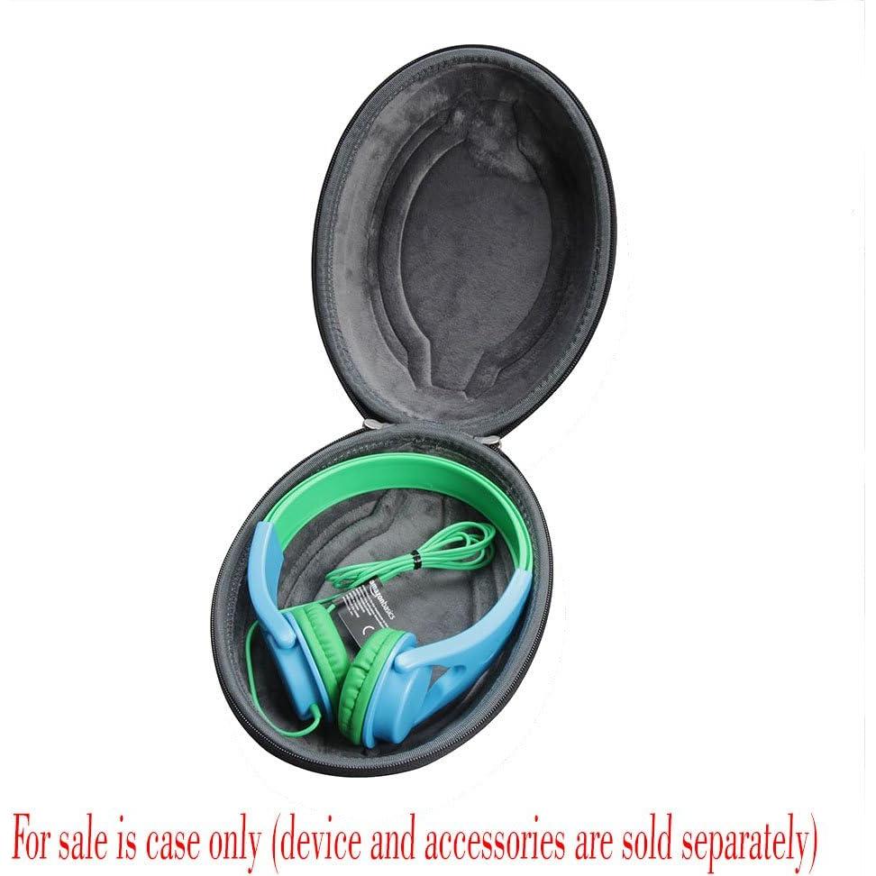 for AmazonBasics Volume Limited On-Ear Headphones Kids EVA Hard Protective Case Carrying Pouch Cover Bag by Hermitshell