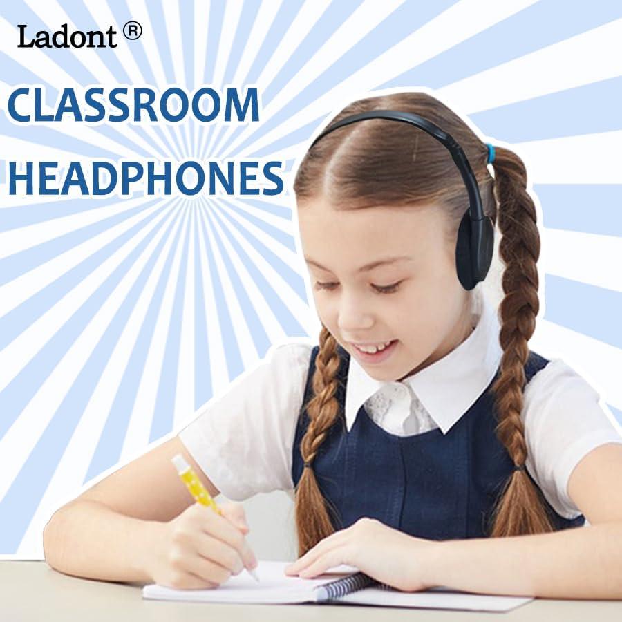 Auriculares para Niños Ladont QS-101 - Paquete de 10, Negro