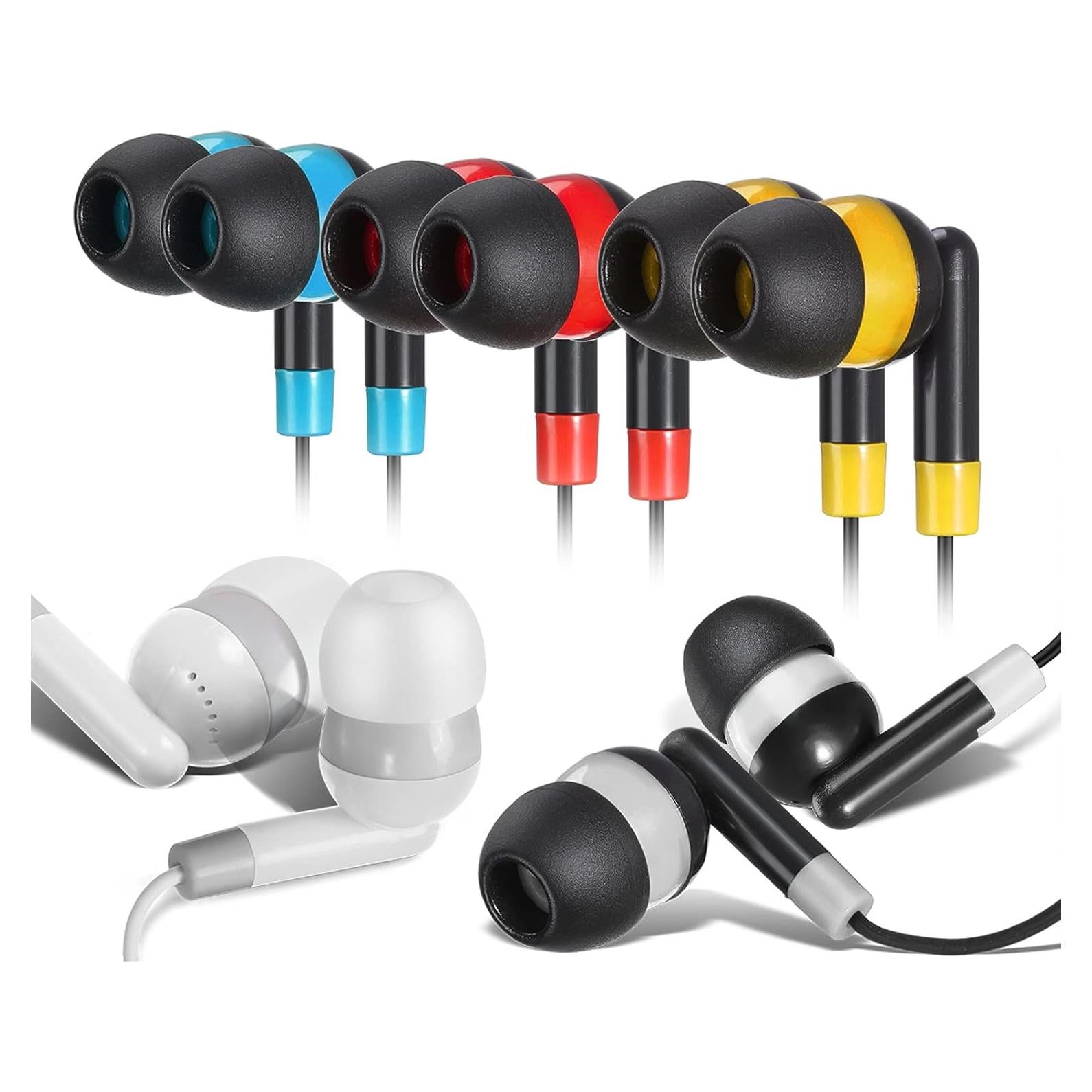 Auriculares Desechables Keewonda 30 Pack Multicolor para Escuela