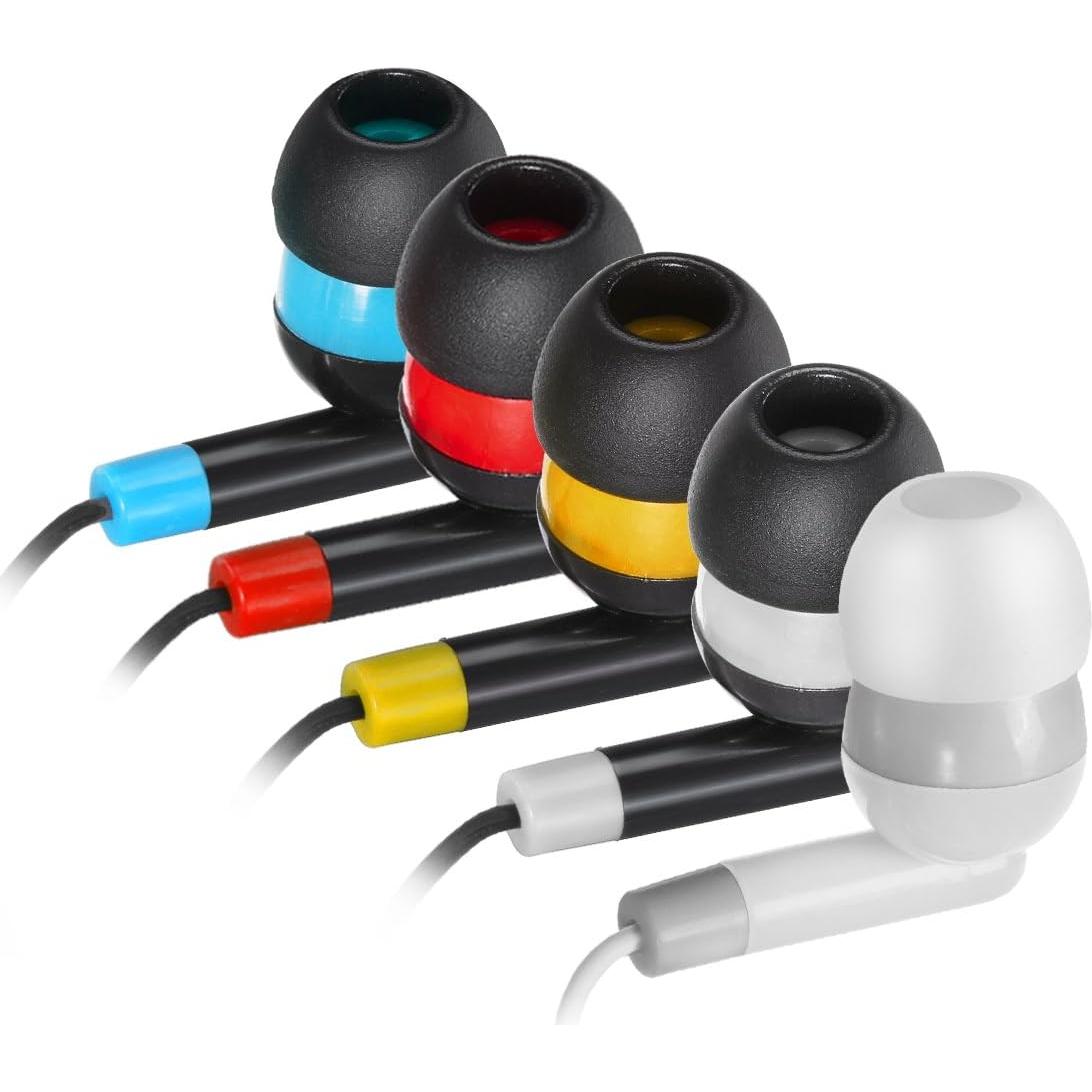 Auriculares Desechables Keewonda 30 Pack Multicolor para Escuela