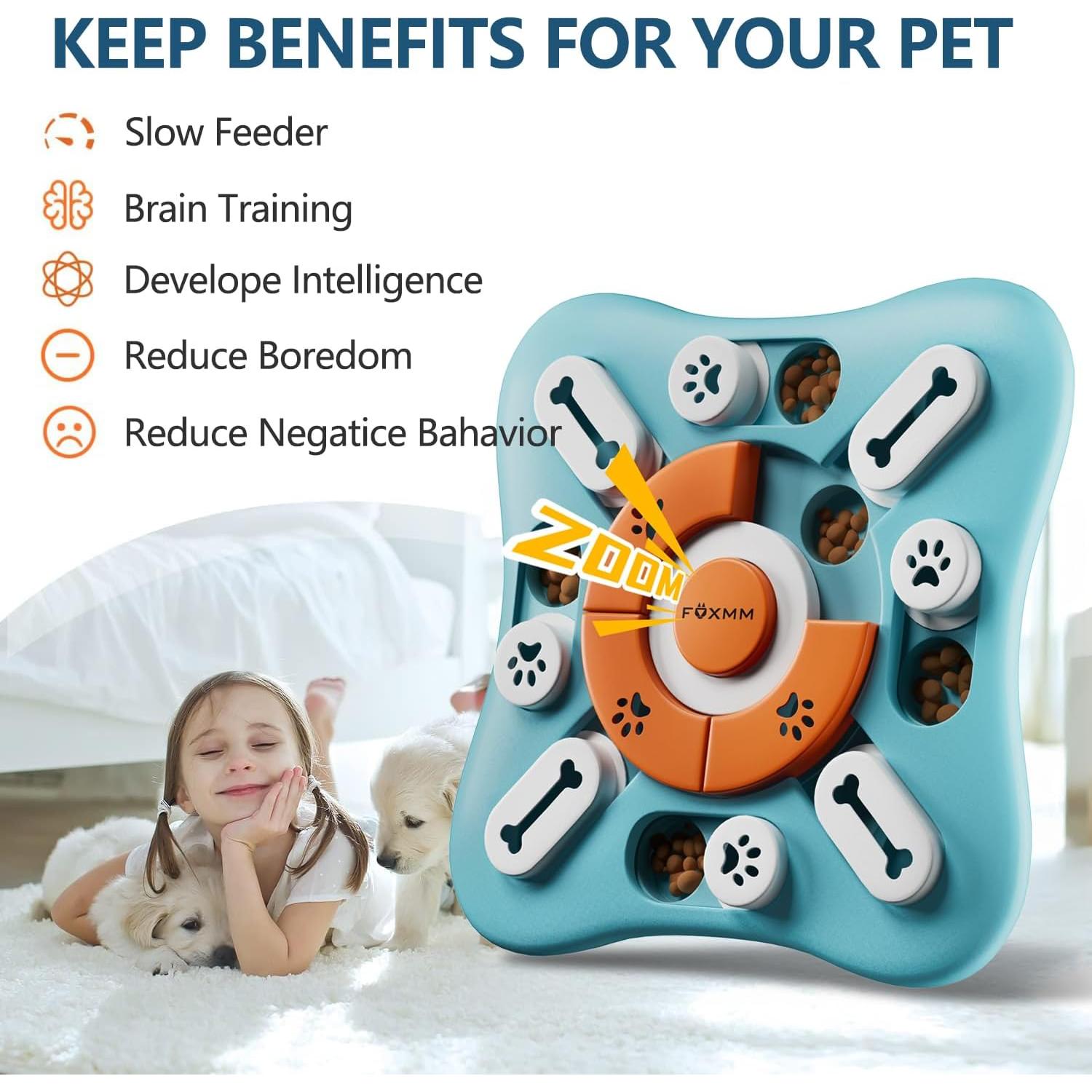 Juguete rompecabezas interactivo para perros FOXMM DPT 10x10 cm