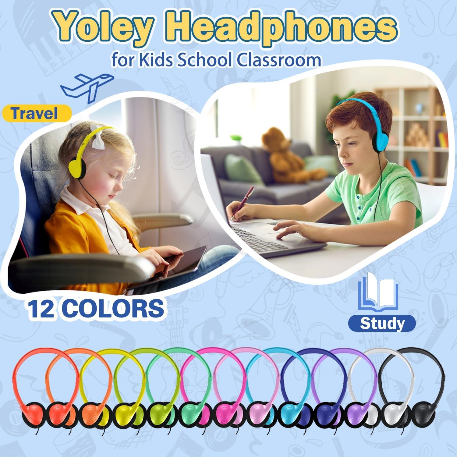 Auriculares Yoley FM857 para Niños y Adultos - Paquete de 18