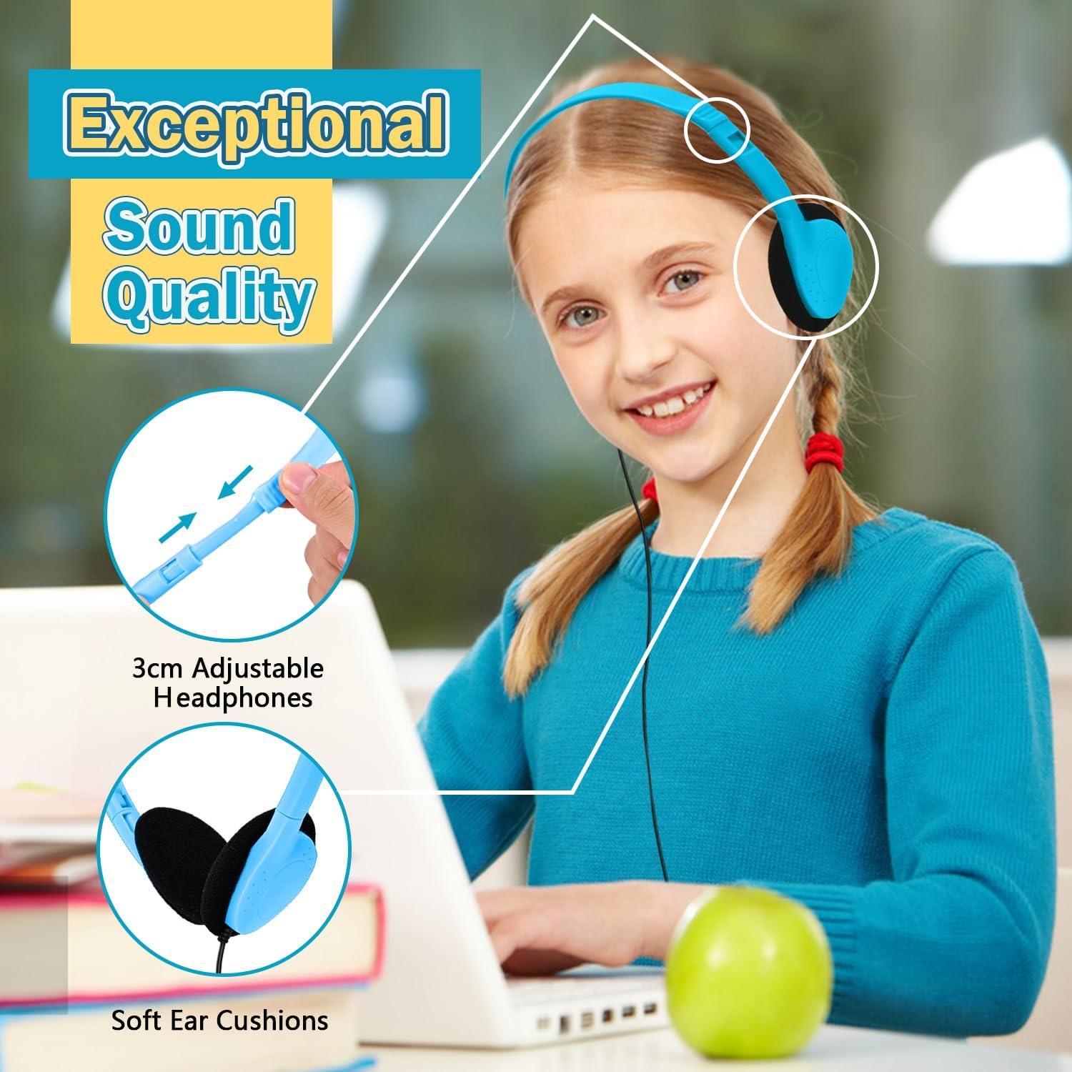 Auriculares Yoley FM857 para Niños y Adultos - Paquete de 18