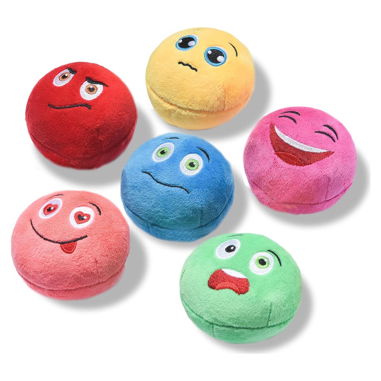 SCHITEC Juguetes Squeaky para Perros - 6 Pelotas Suaves 6,6 cm