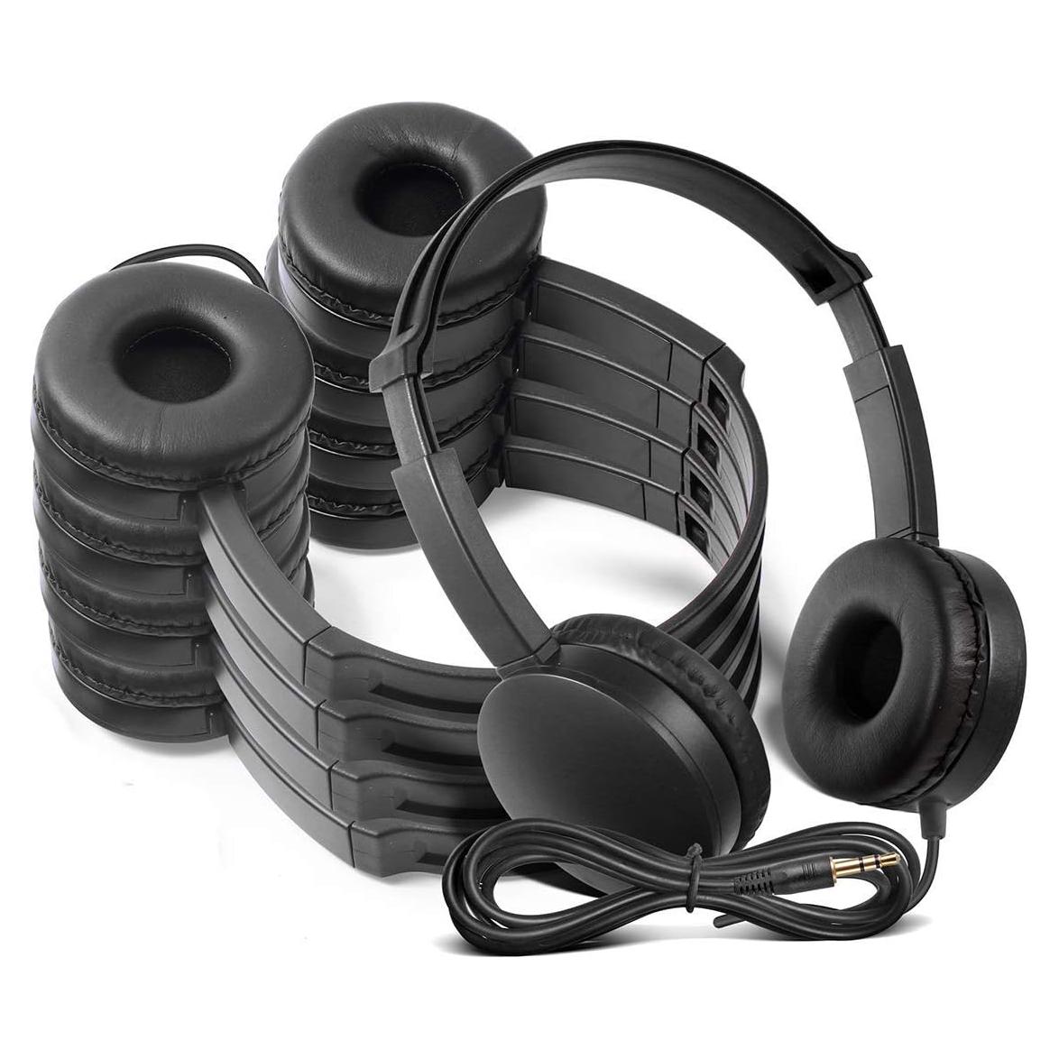 Auriculares Escolares Kaysent KHPC-12B 12 Unidades Negros