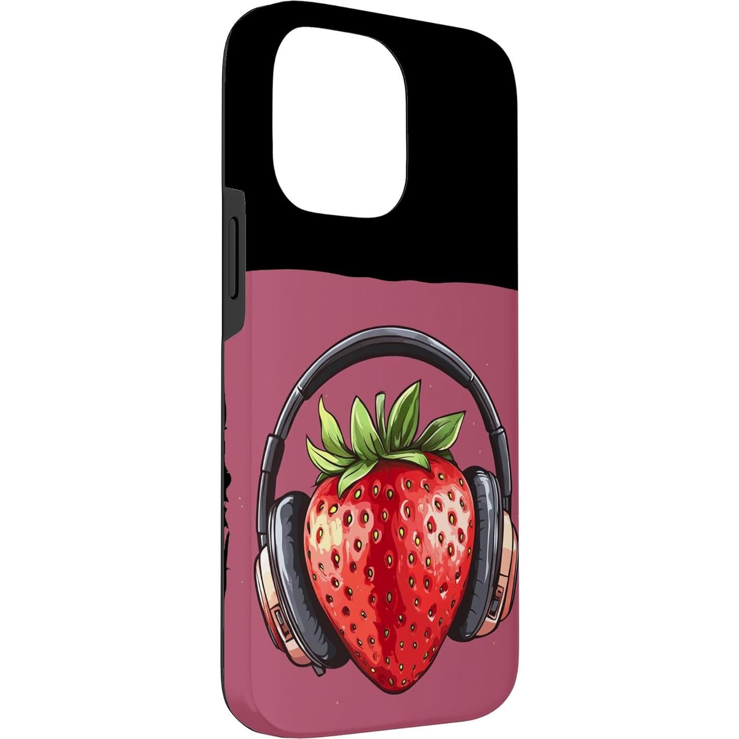 Funda Musical Fresa para iPhone 14 Pro Max - Protección Alta Resistencia