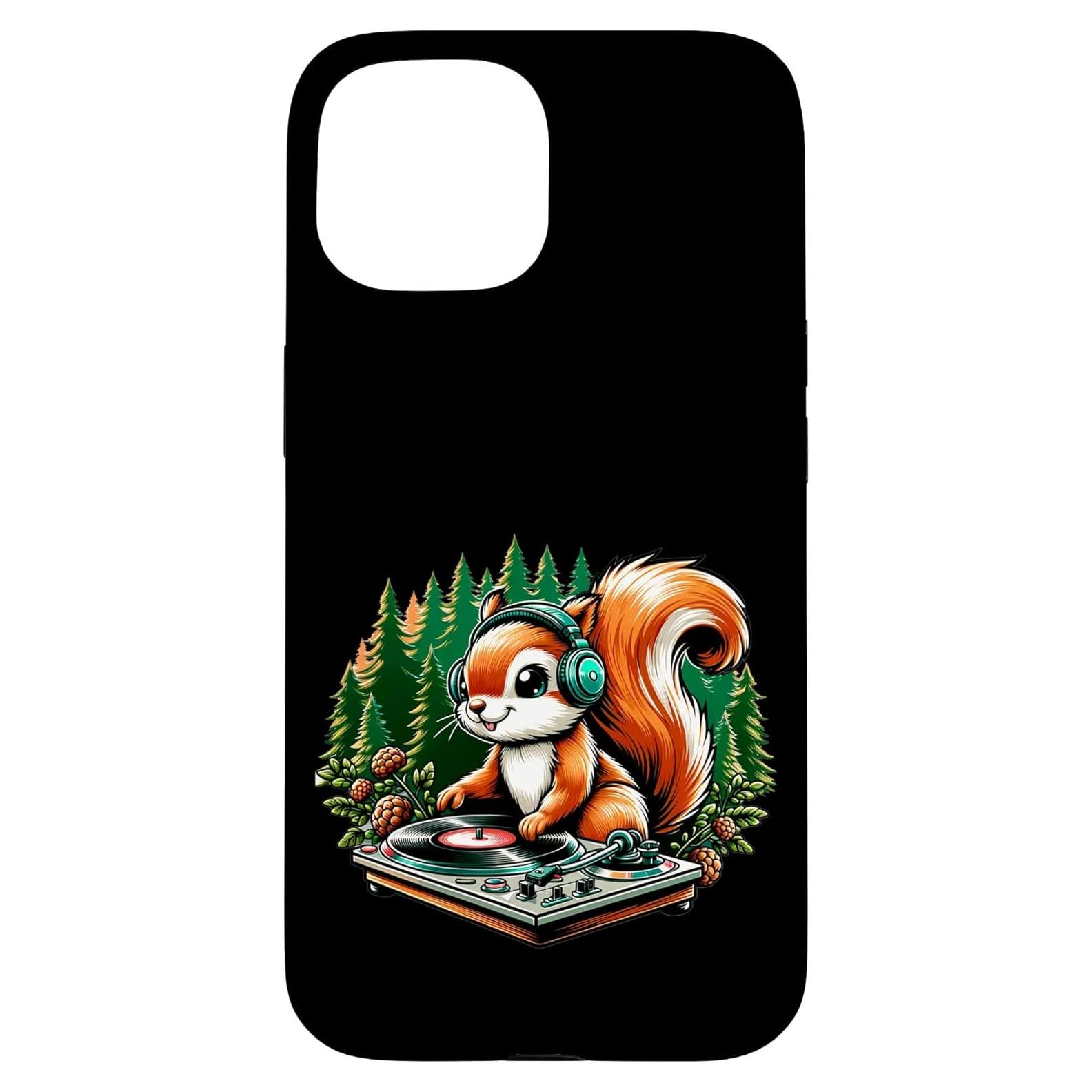 Funda Protectora Ardilla DJ para iPhone 15 - Alta Resistencia