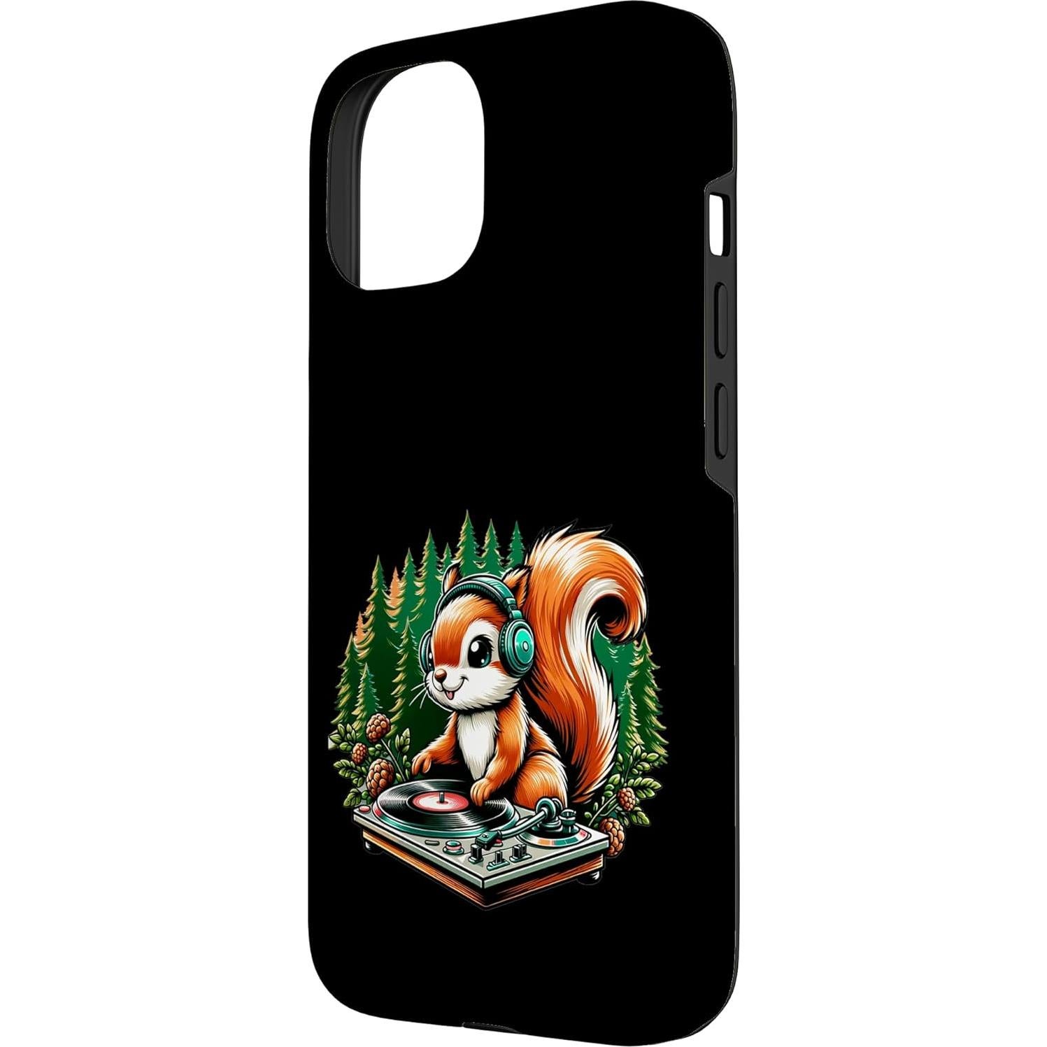 Funda Protectora Ardilla DJ para iPhone 15 - Alta Resistencia