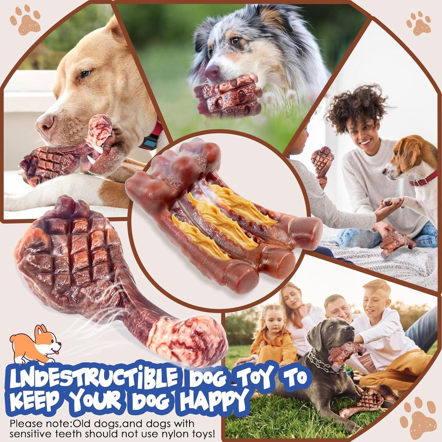 Juguetes indestructibles para perros Fuufome - Paquete de 2