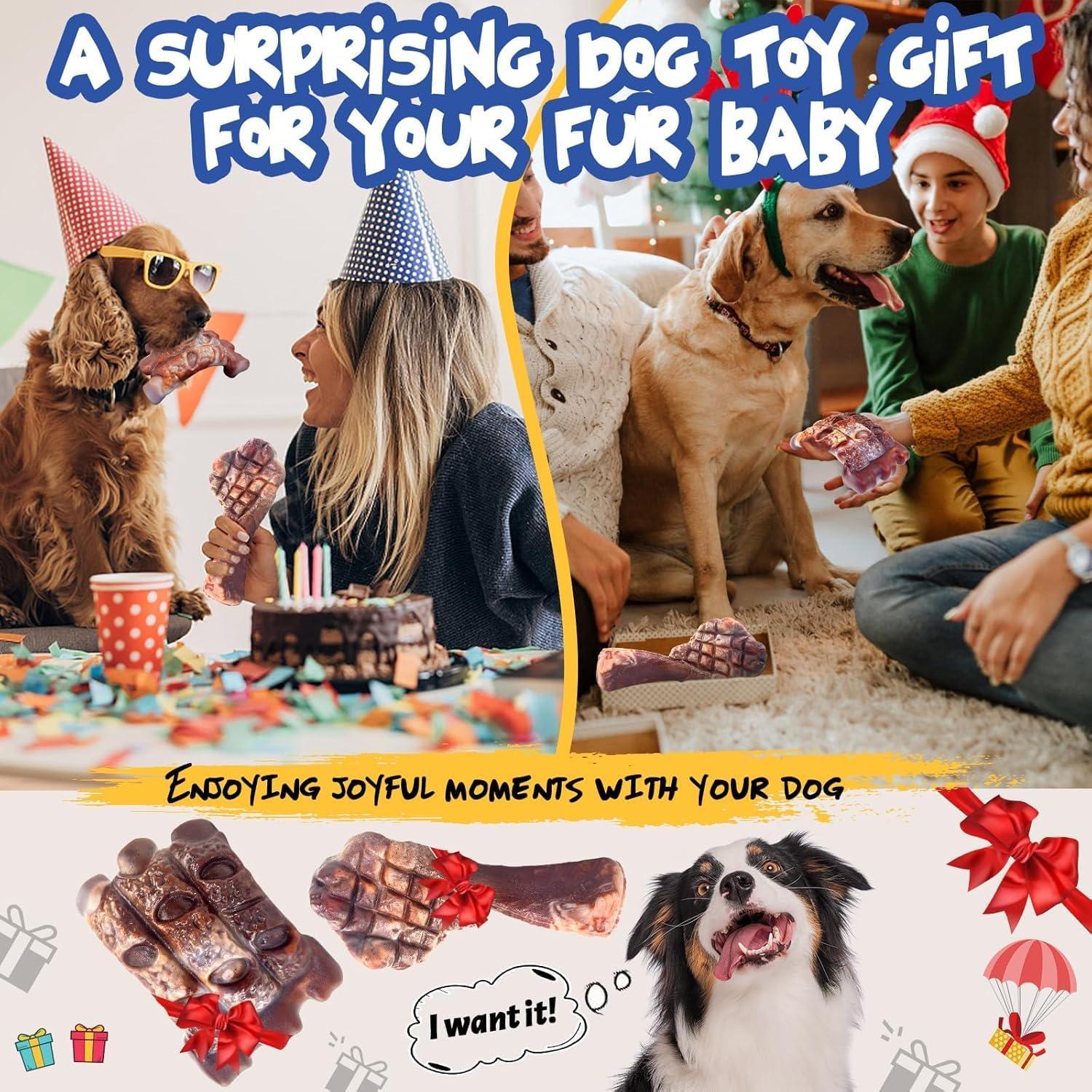 Juguetes indestructibles para perros Fuufome - Paquete de 2