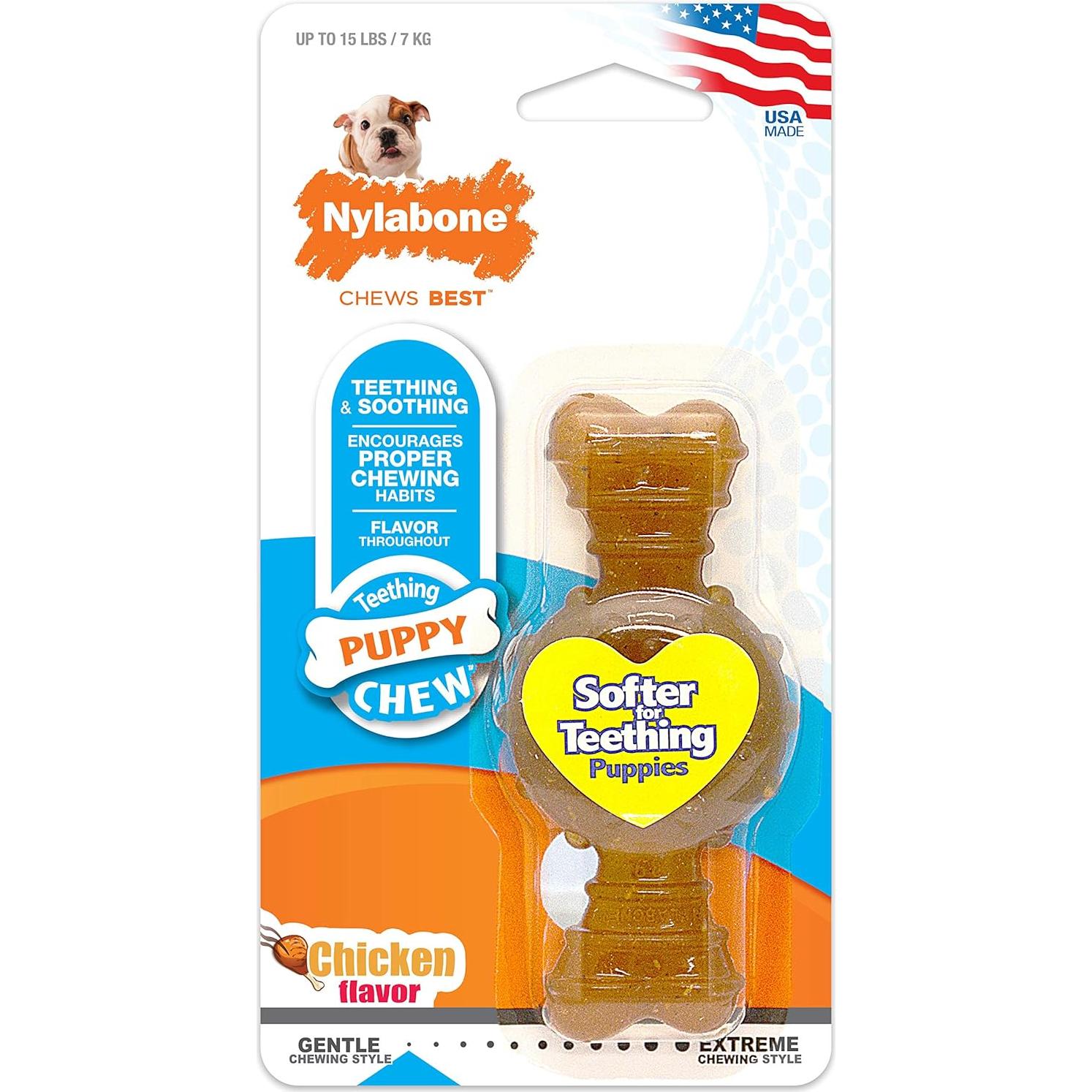 Juguete de Masticar Nylabone para Cachorros Sabor Pollo
