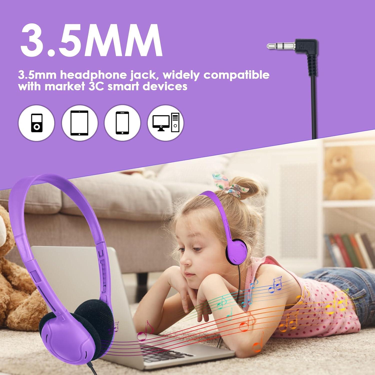 Auriculares para Niños ZNXZXP 20 Unidades 3.5mm Colores Mixtos