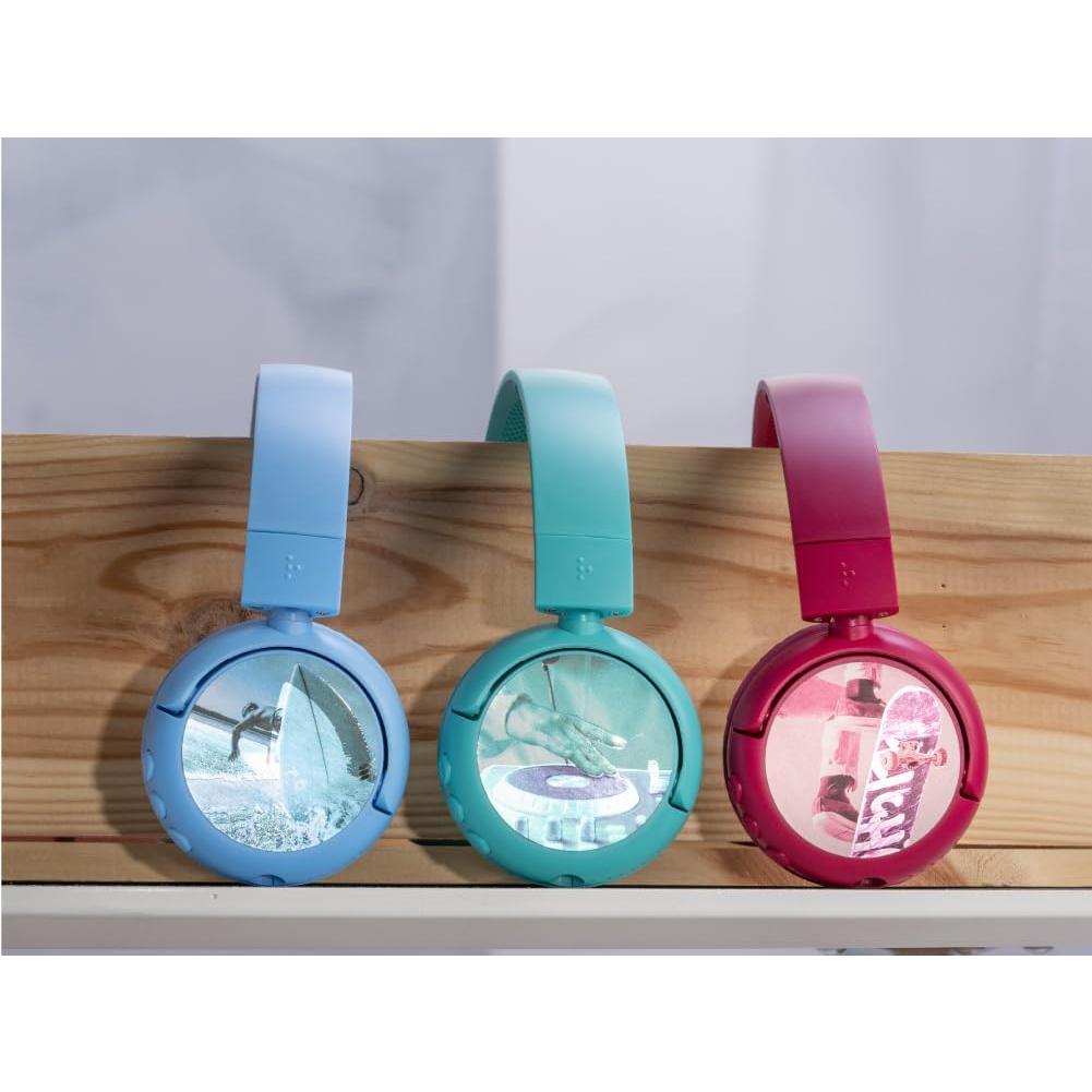 Made for Amazon Bluetooth Kids Headphones with Boom Microphone Age (7-12) | Teal