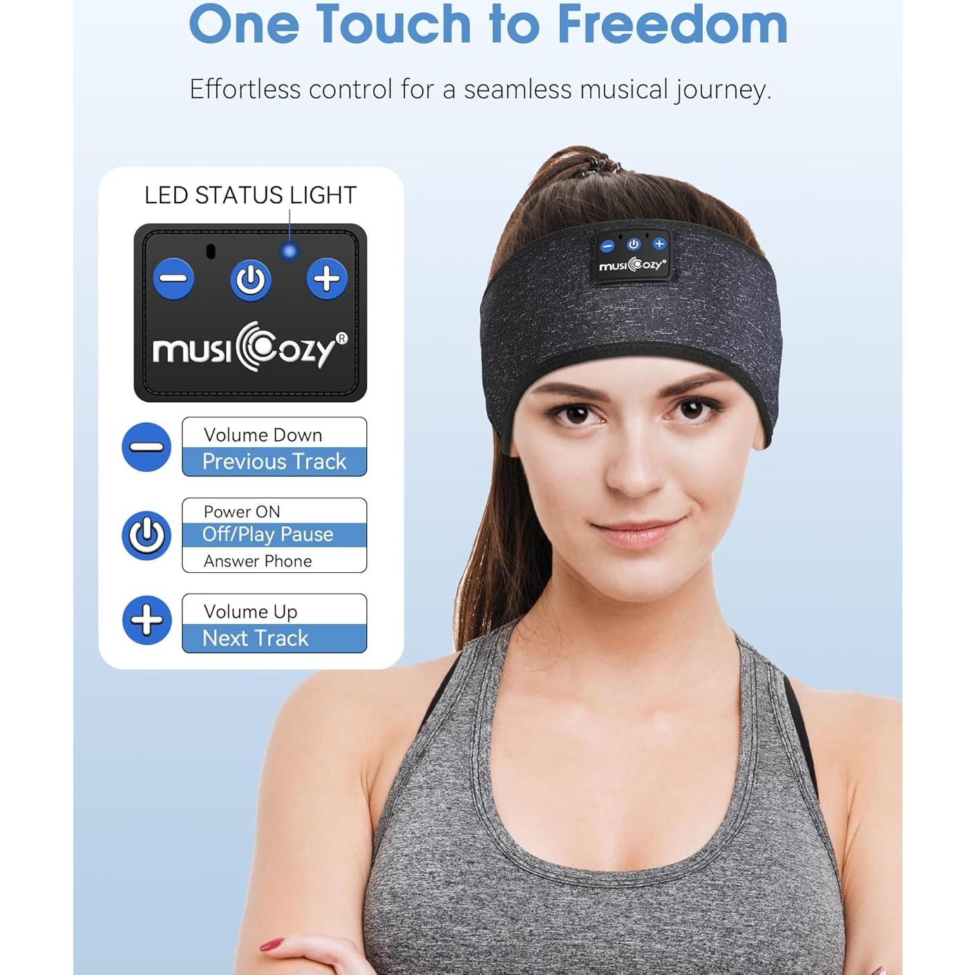 Auriculares Inalámbricos MUSICOZY Banda para la Cabeza Bluetooth 5.4