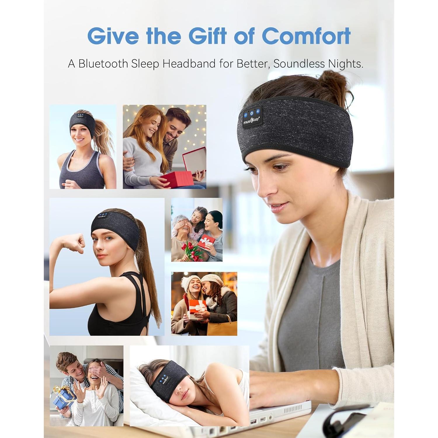 Auriculares Inalámbricos MUSICOZY Banda para la Cabeza Bluetooth 5.4