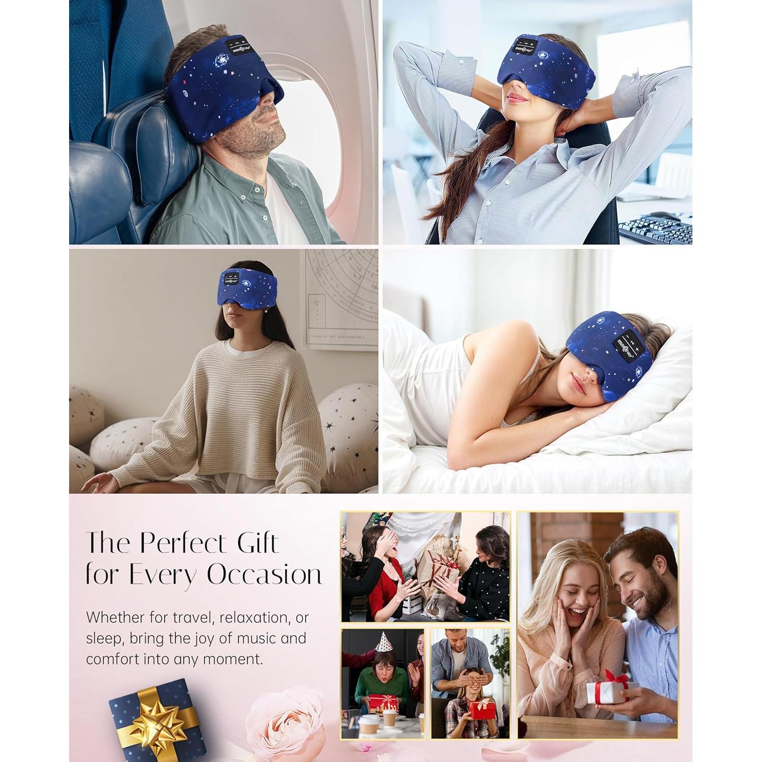 Auriculares para Dormir Bluetooth MUSICOZY con Máscara Ajustable