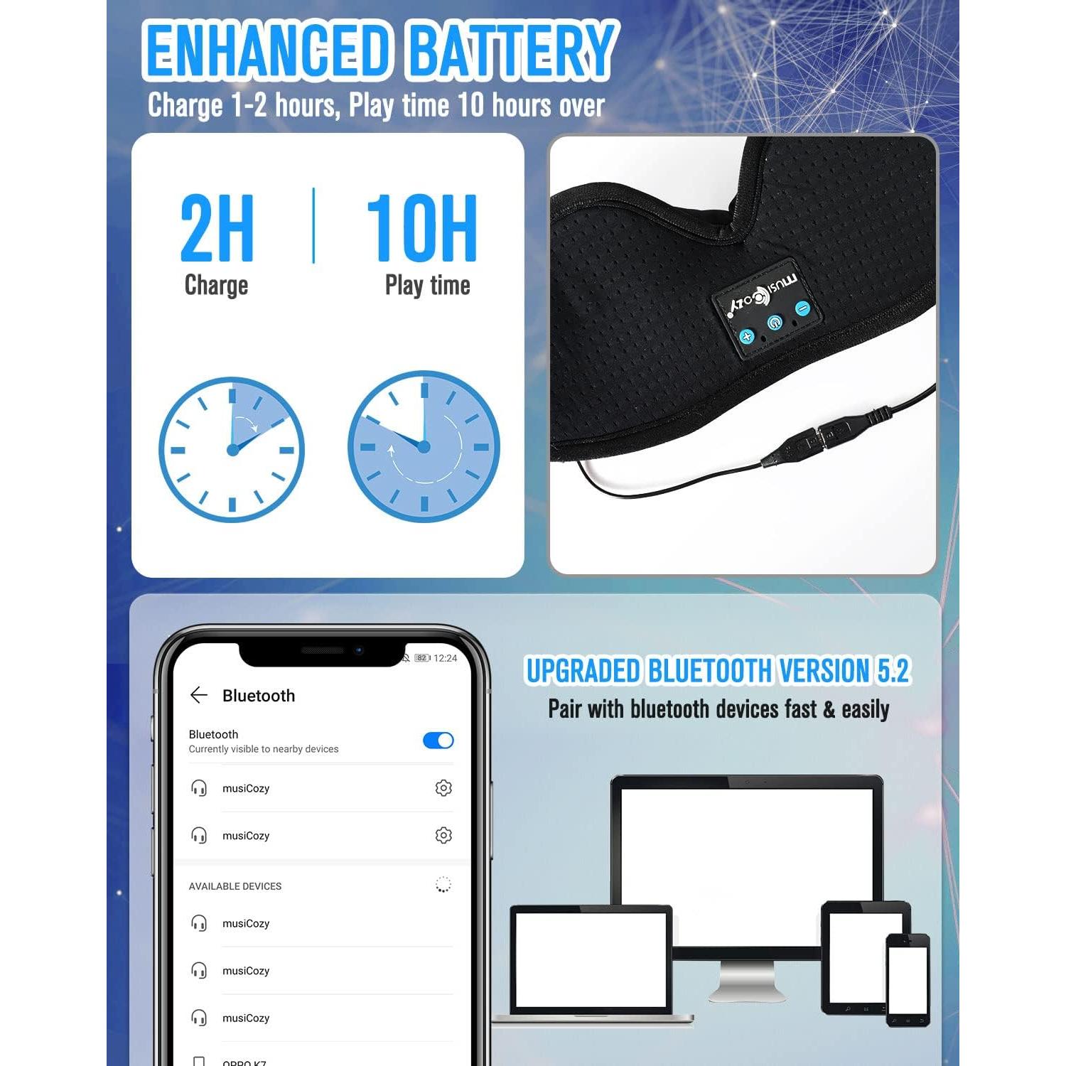 Módulo Bluetooth 5.4 MUSICOZY para Auriculares para Dormir