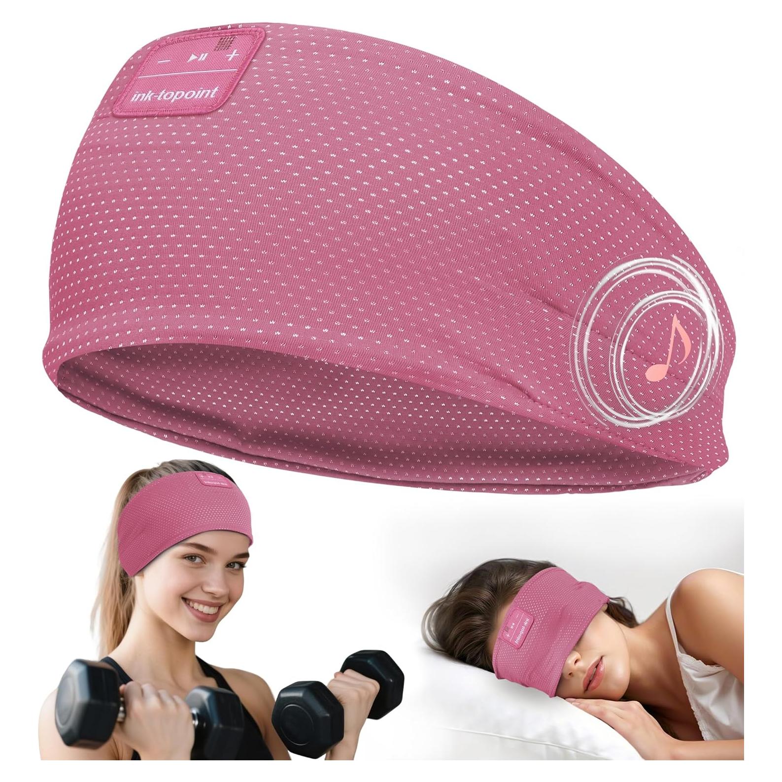 Auriculares para dormir INK-TOPOINT Bluetooth 5.4 Rosa