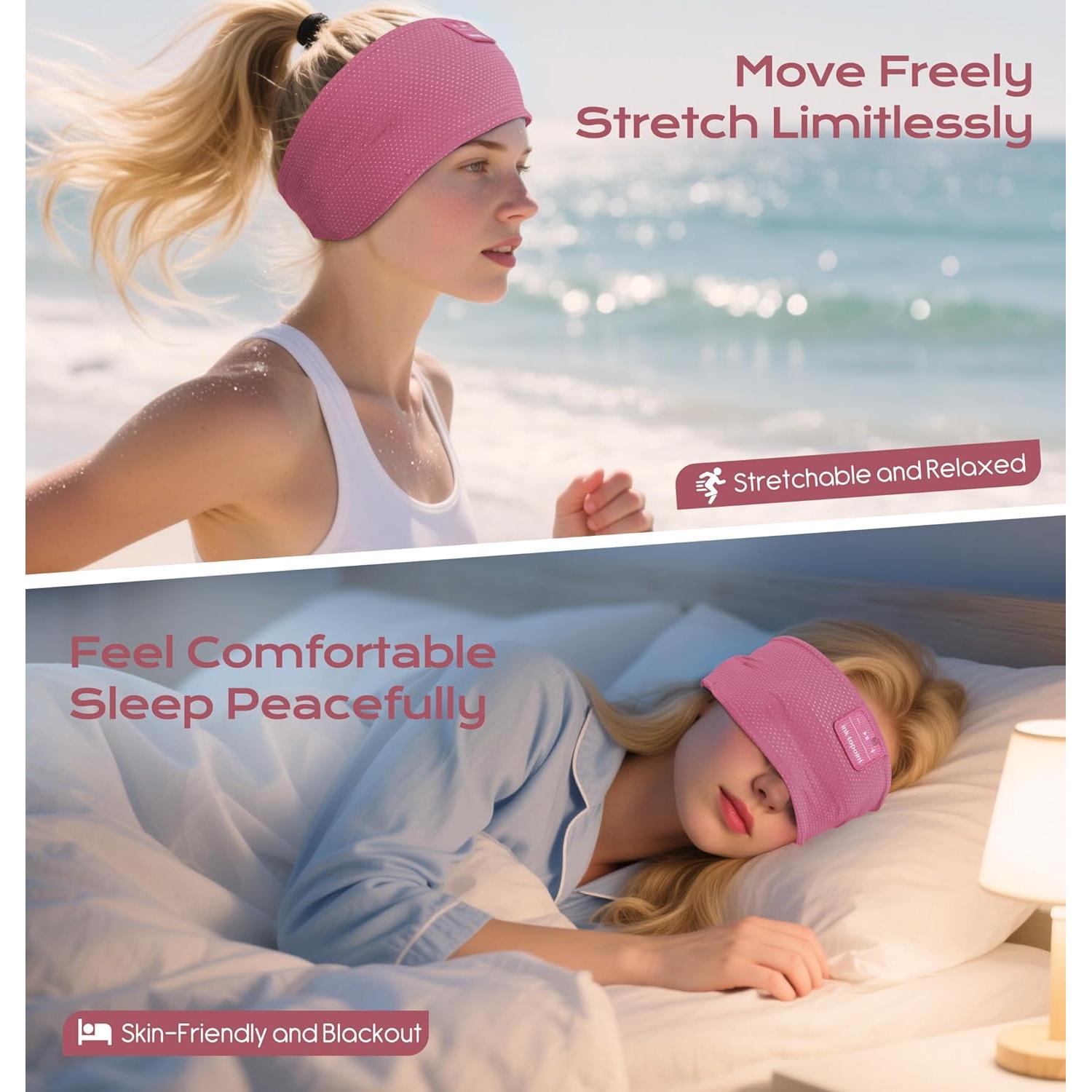 Auriculares para dormir INK-TOPOINT Bluetooth 5.4 Rosa