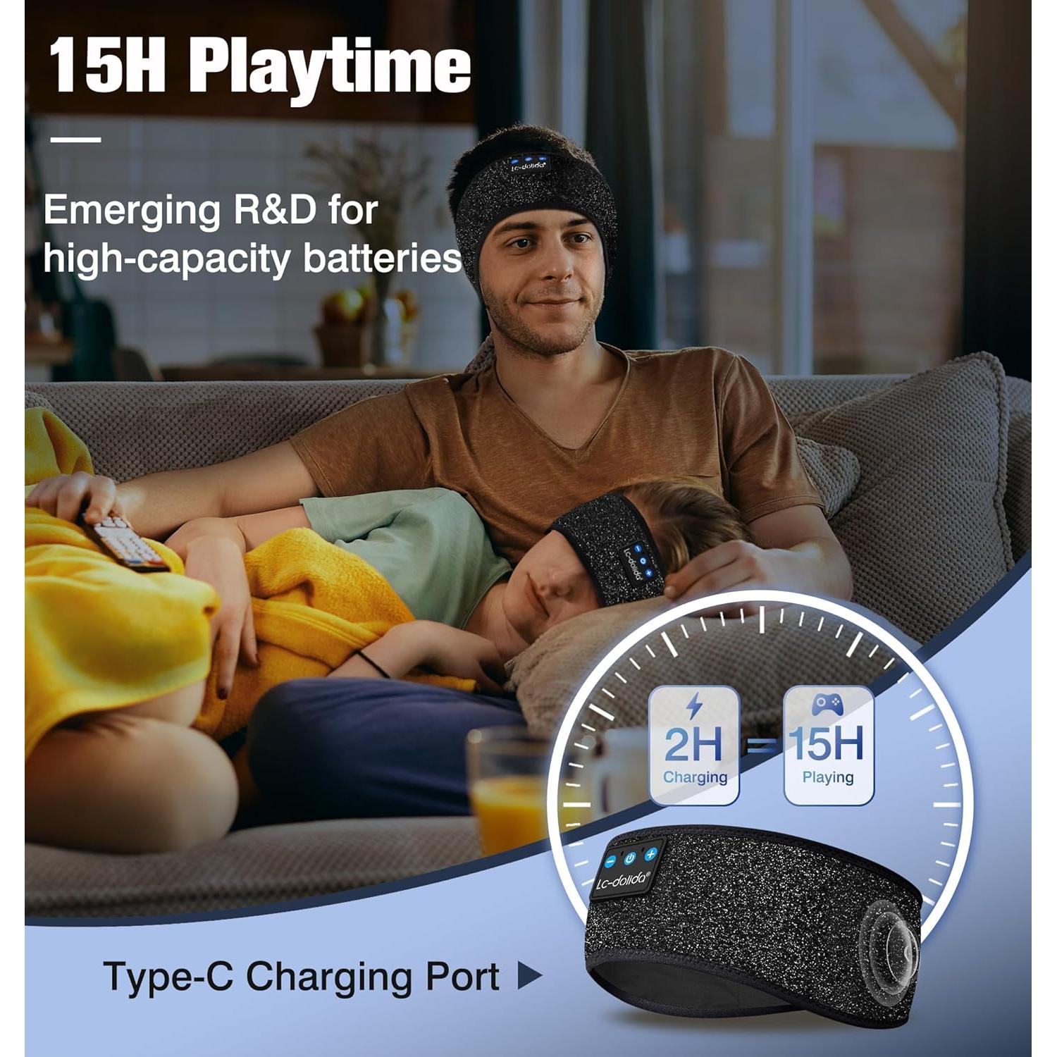 Auriculares Bluetooth 5.4 LC-dolida con Banda para la Cabeza