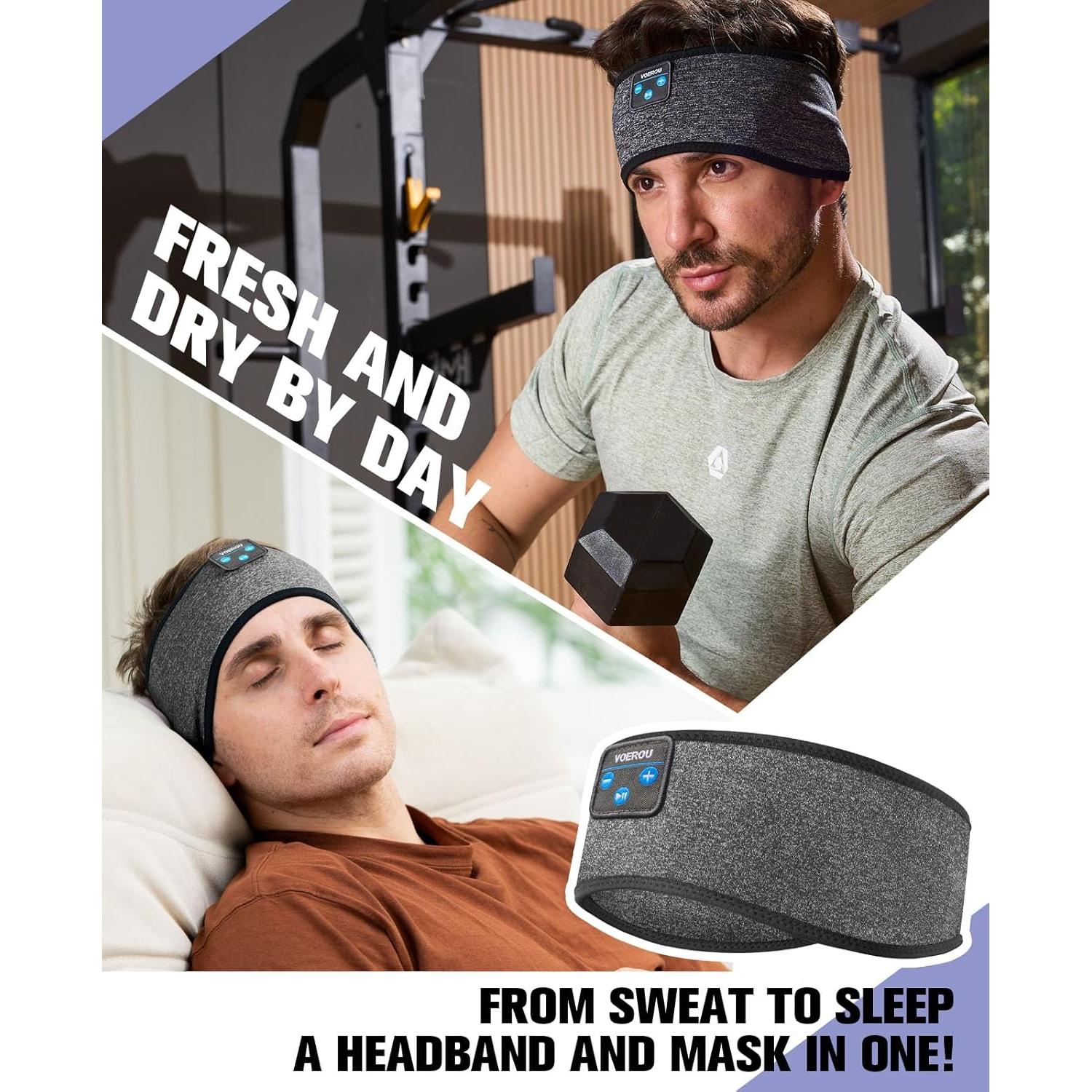 Auriculares para dormir Voerou Bluetooth con banda deportiva