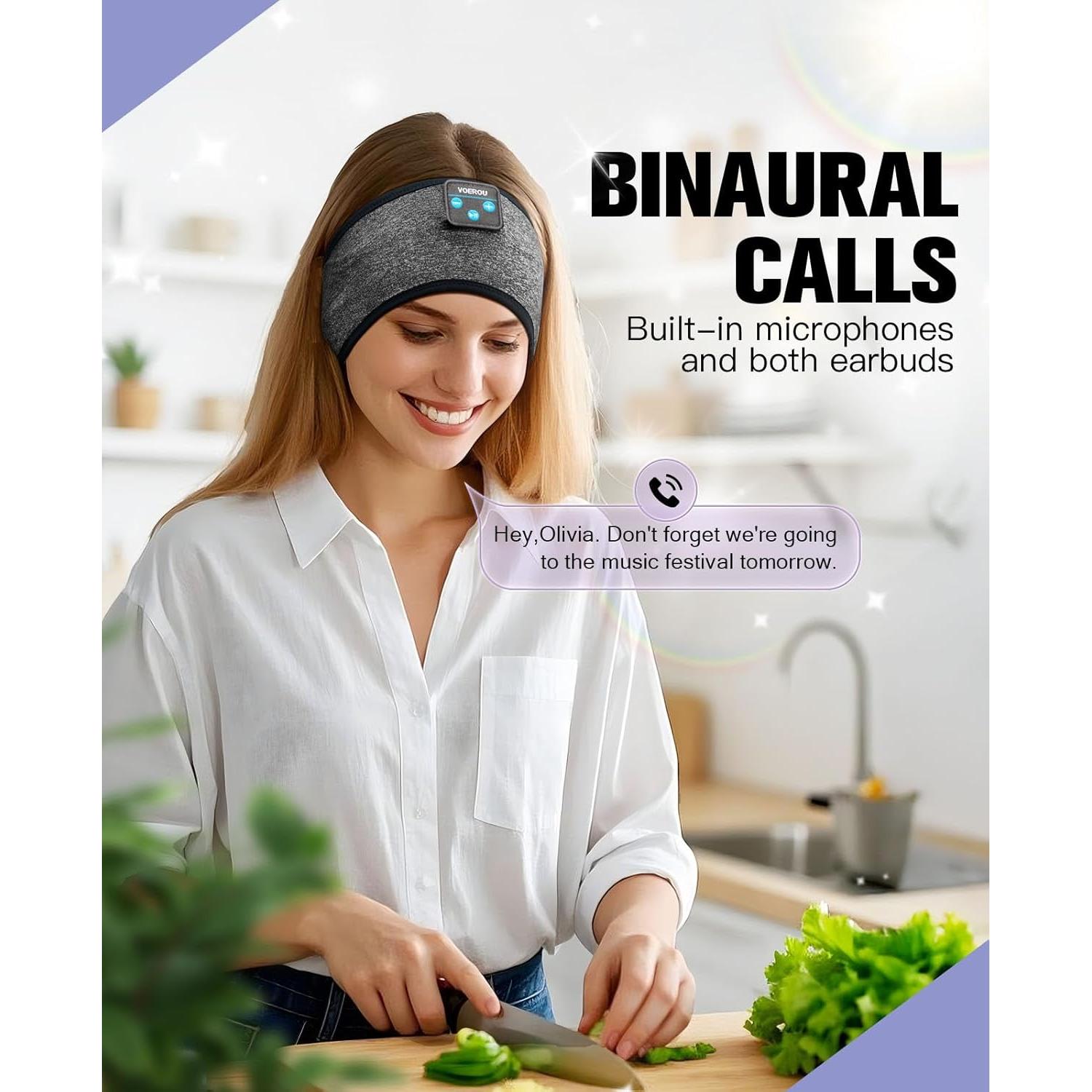 Auriculares para dormir Voerou Bluetooth con banda deportiva