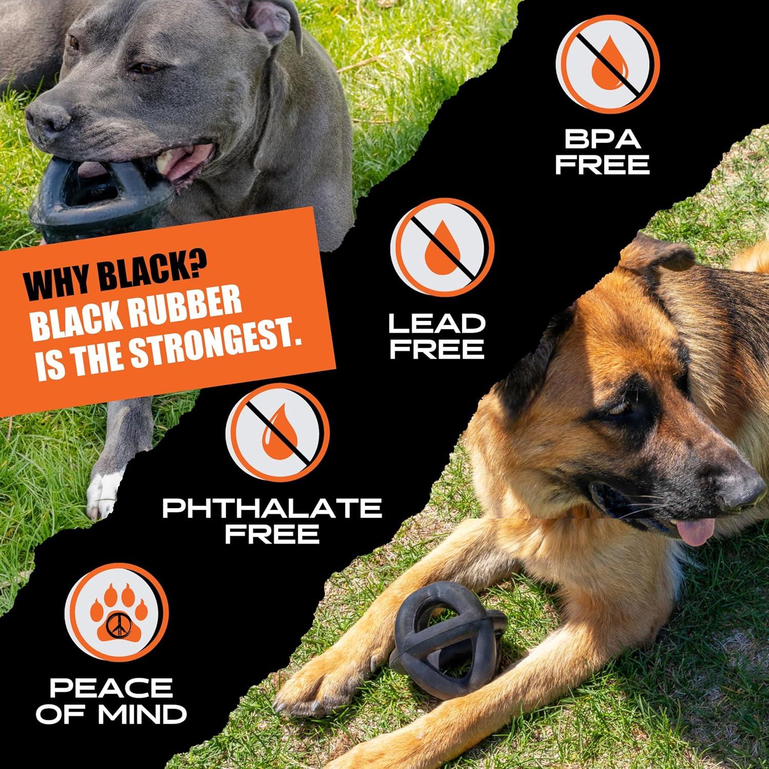 Bola Indestructible para Perros Monster K9 - 14 cm - Caucho Natural