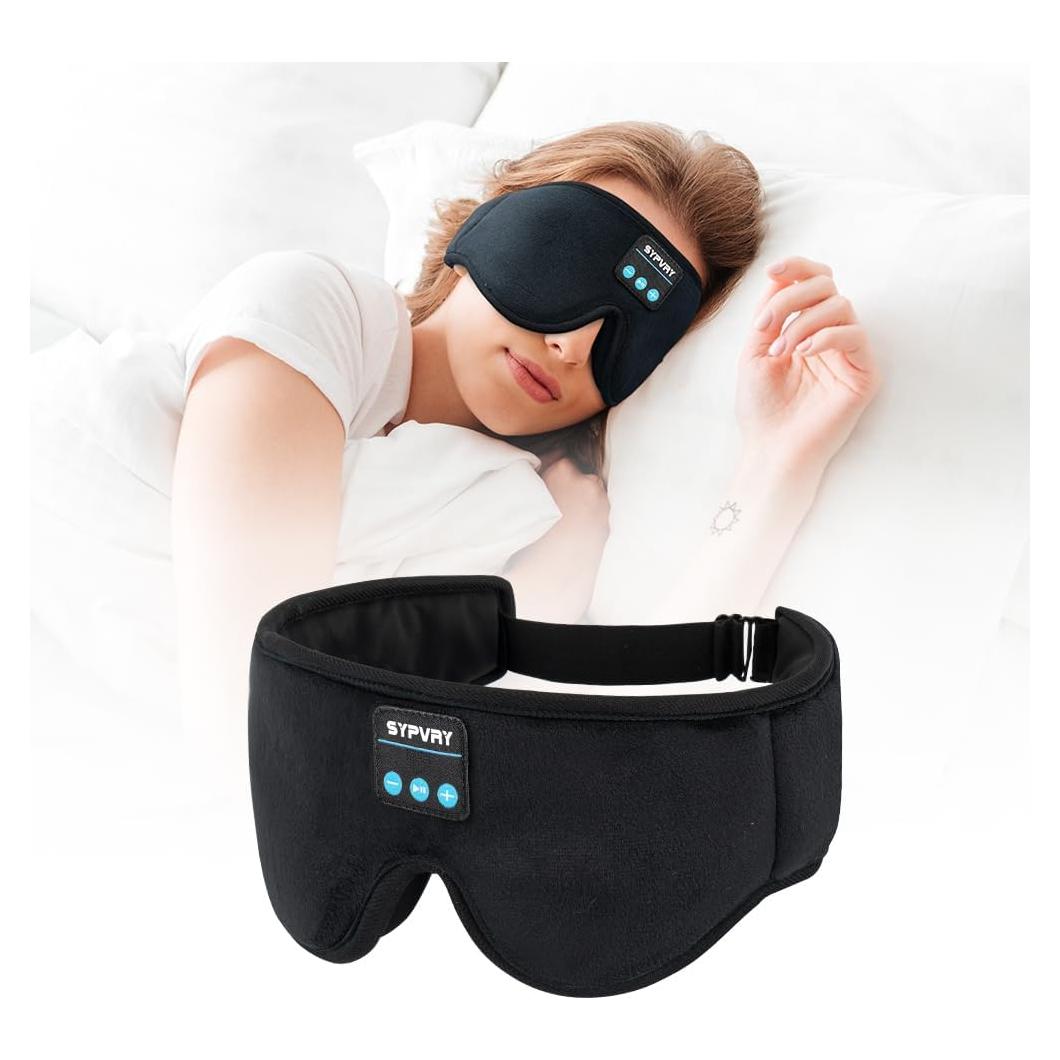 Máscara de Sueño Bluetooth SYPVRY 3D con Auriculares Inalámbricos