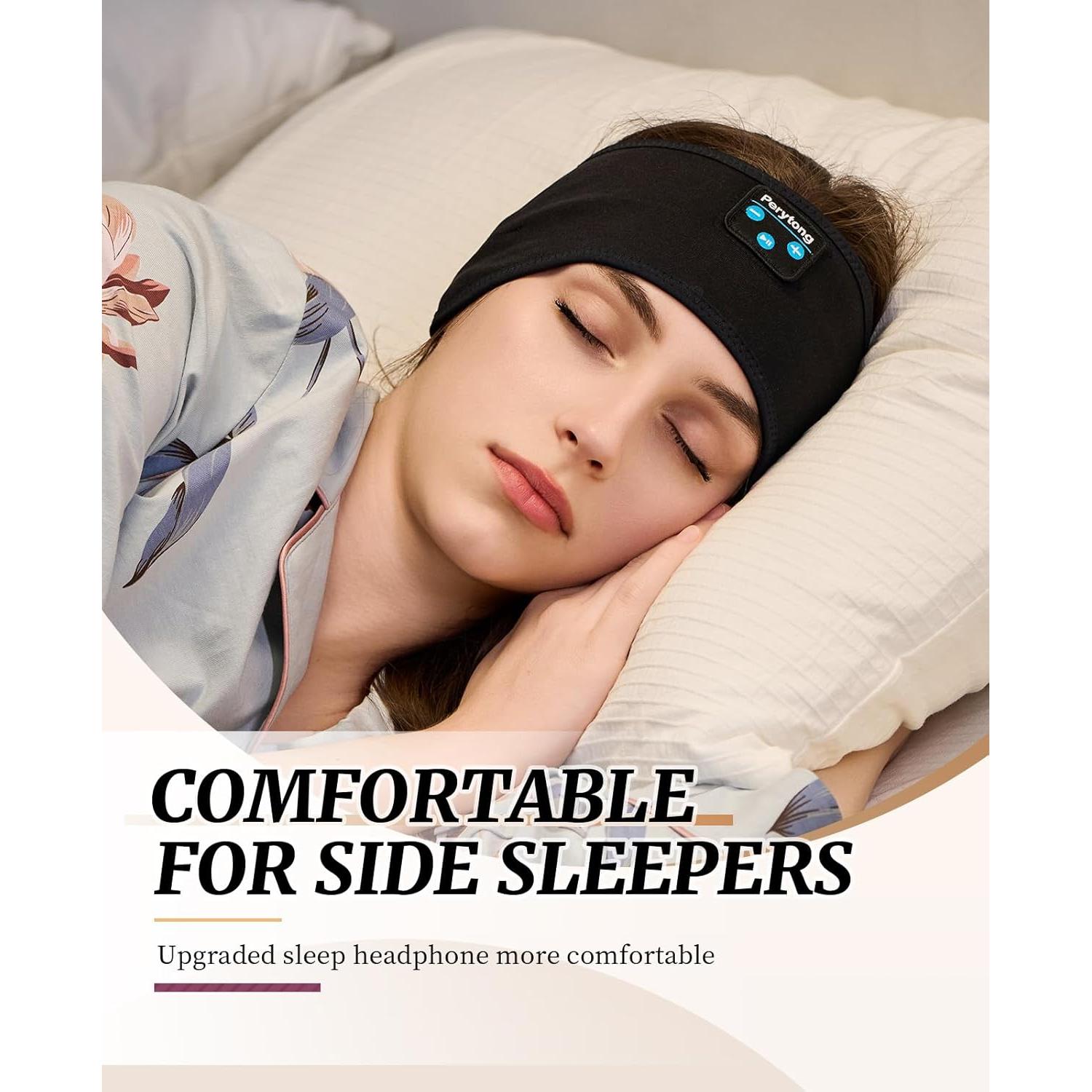 Auriculares para dormir Perytong Bluetooth 5.2 ergonómicos negros
