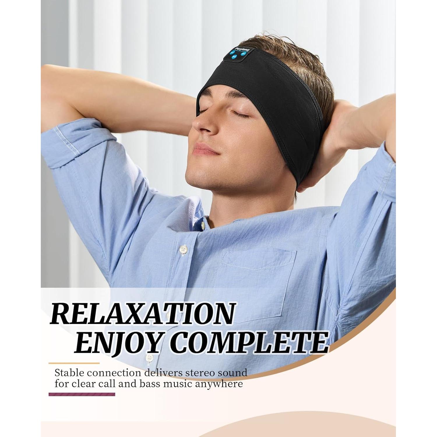 Auriculares para dormir Perytong Bluetooth 5.2 ergonómicos negros