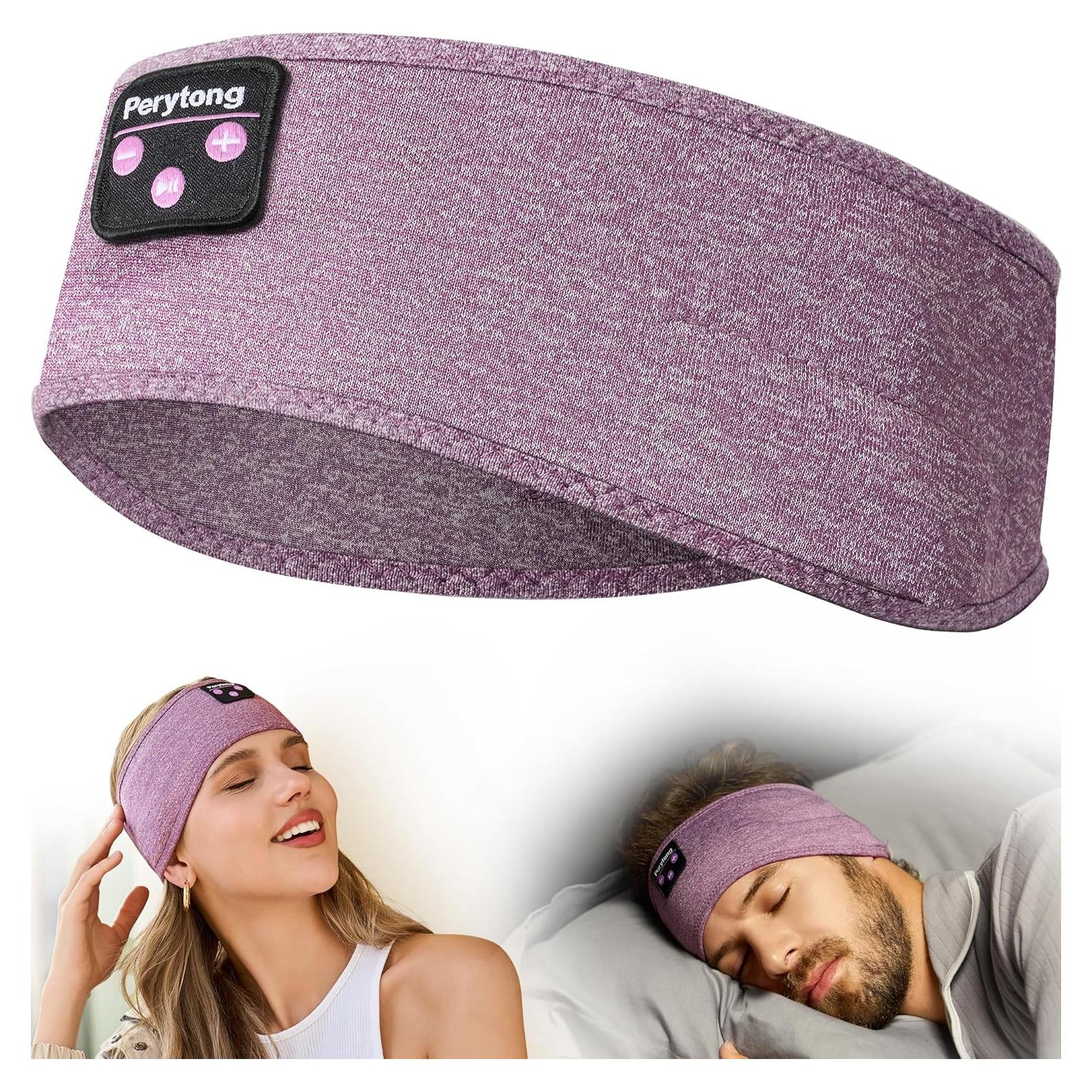 Perytong Bluetooth Headband with Wireless Sleeping Earbuds for Side Sleepers, Workout, Running, Insomnia, Travel, Yoga