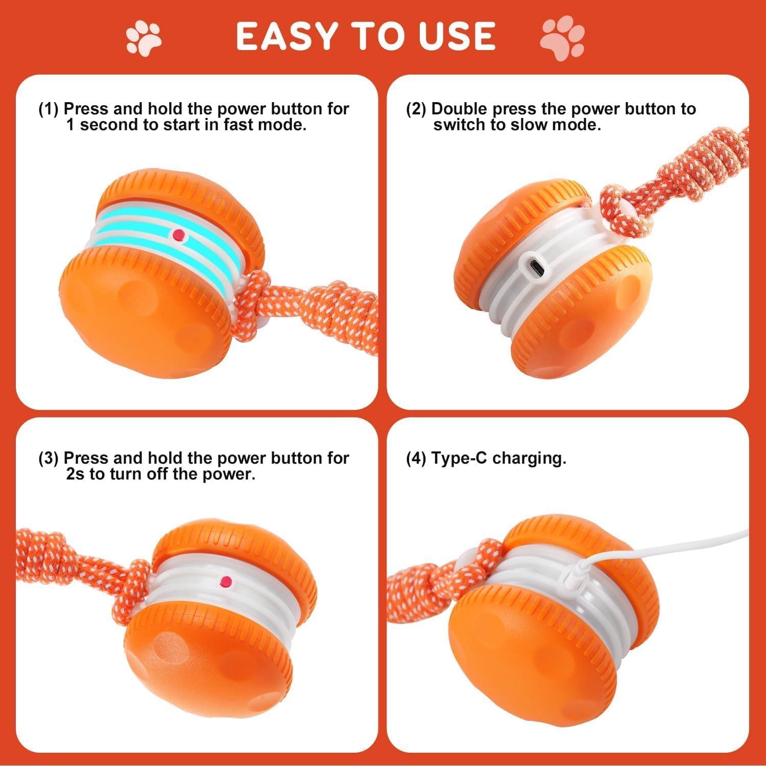 Bola Interactiva para Perros QGI H01 Naranja 10x8.5cm