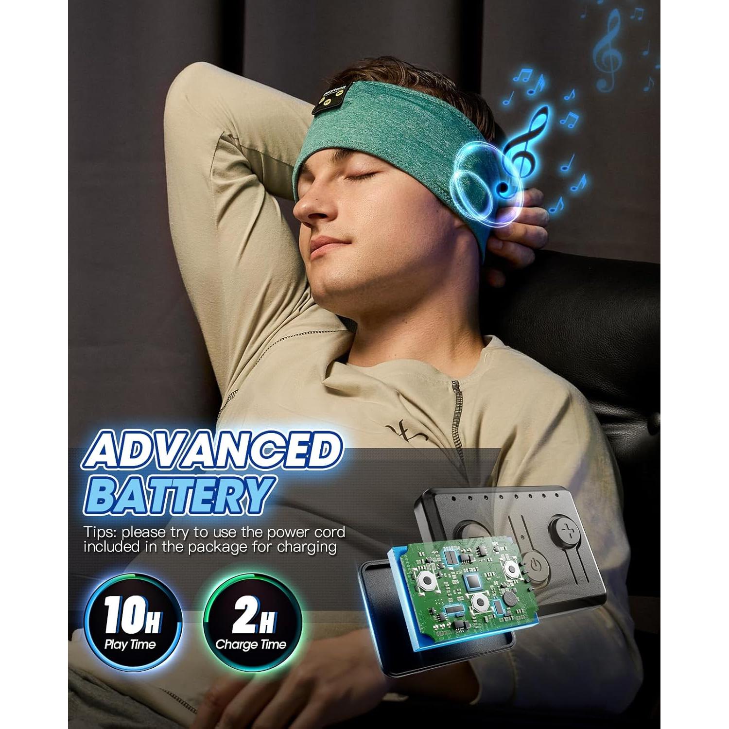 Auriculares Bluetooth Perytong Diadema para Dormir 5.2