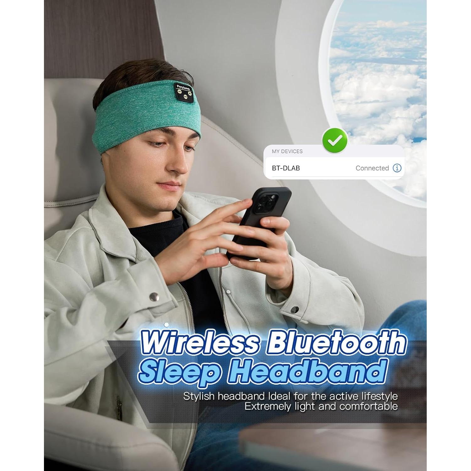 Auriculares Bluetooth Perytong Diadema para Dormir 5.2