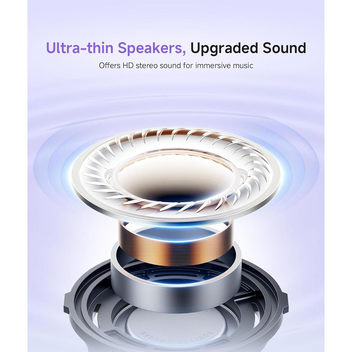 Voerou Sleep Headphones Bluetooth 5.4 Eye Mask, Sleep Mask with Bluetooth Headphones Wireless for Side Sleepers, Bulit-in Ultra-Thin Stereo Speakers Suitable for Sleep, Cool Gadgets for Men Women